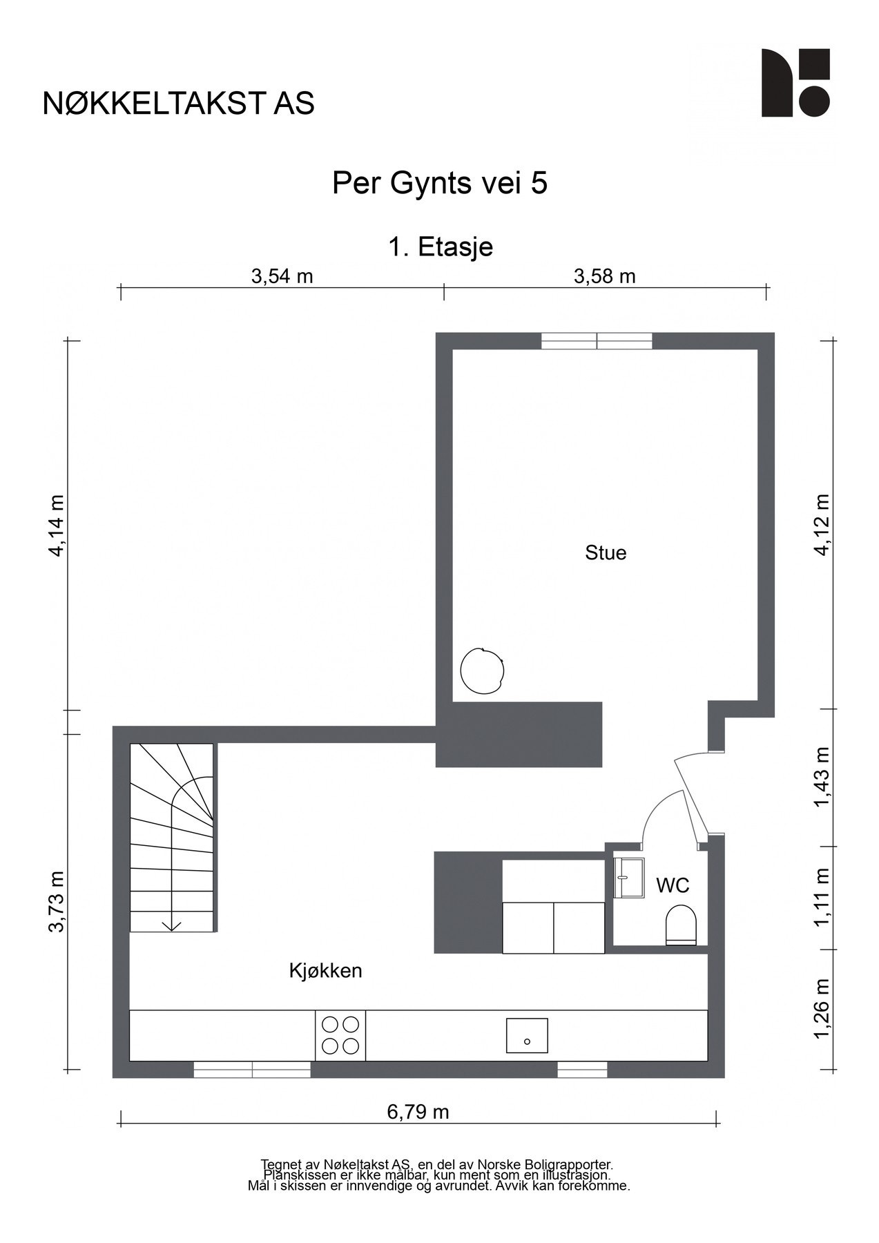 Plantegning - 1.etasje Galleribilde