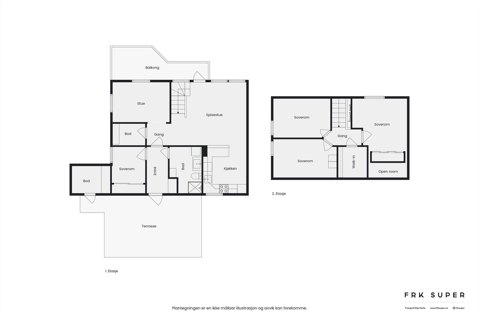 Leiligheten strekker seg over to plan og har et totalt bruksareal (BRA-i) på 109 m², med en arealeffektiv og familievennlig planløsning. Galleribilde