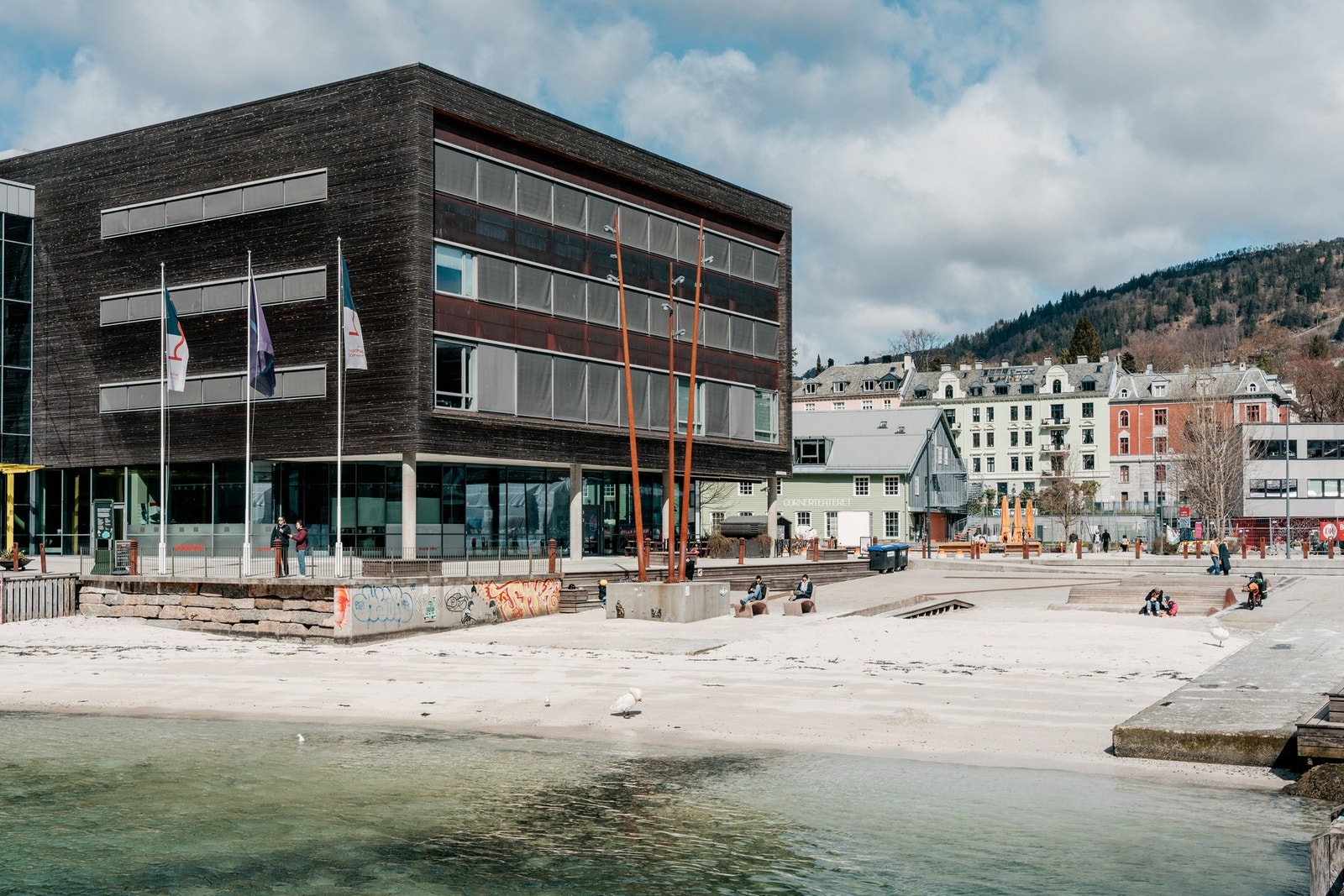 Like over Småpudden kommer man seg til BI Handelshøyskole og man også har en nydelig strand. Galleribilde