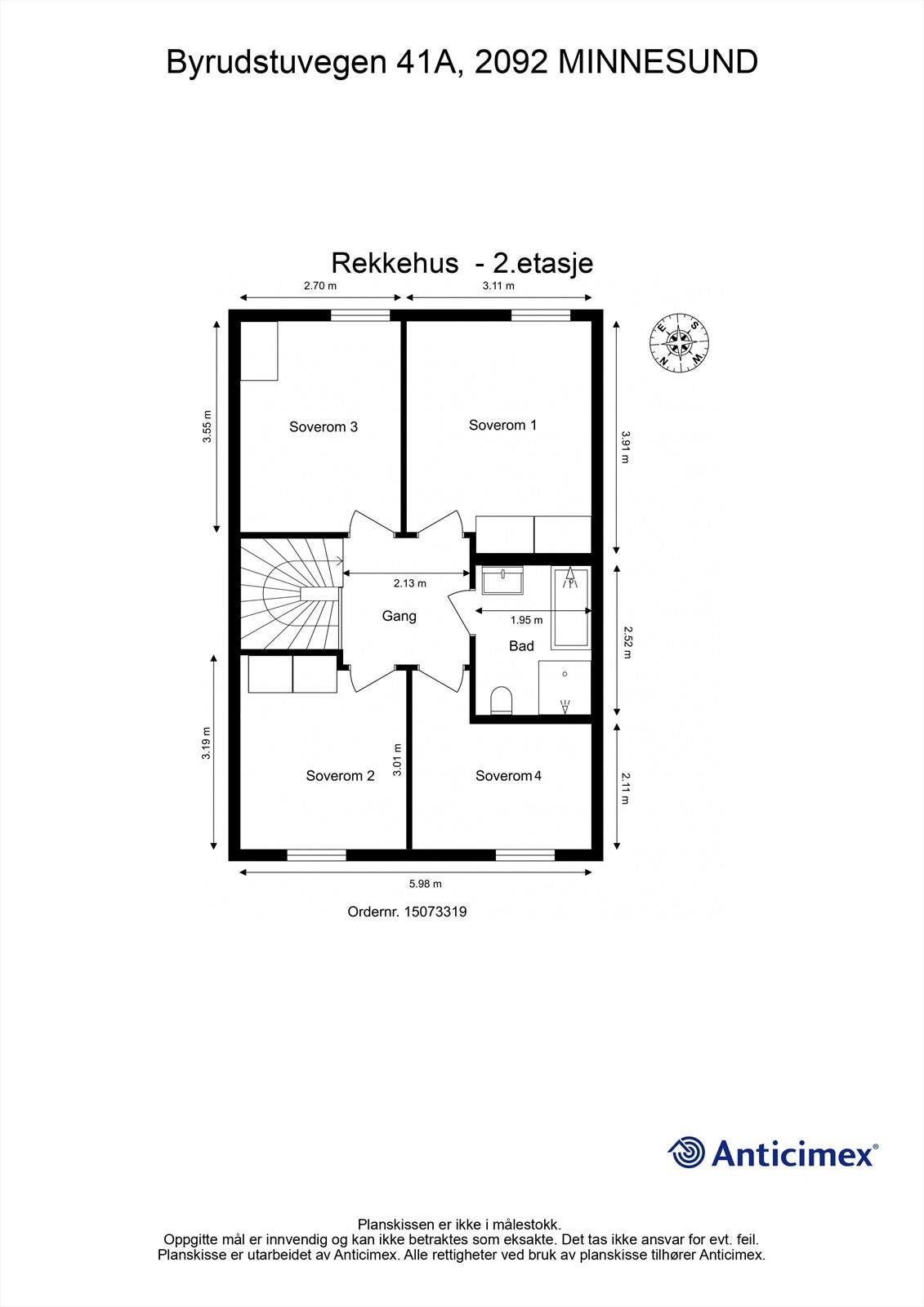 Alternativ plantegning med 4 soverom Galleribilde