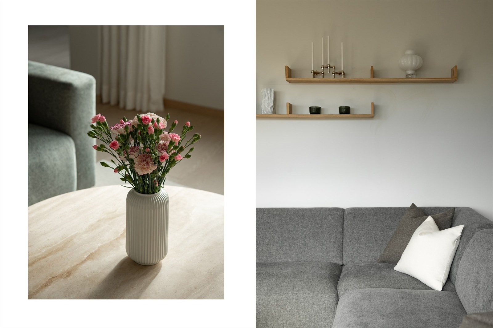 Gjennomtenkte materialvalg og en lys fargepalett gir et helhetlig og tidsriktig uttrykk. Galleribilde