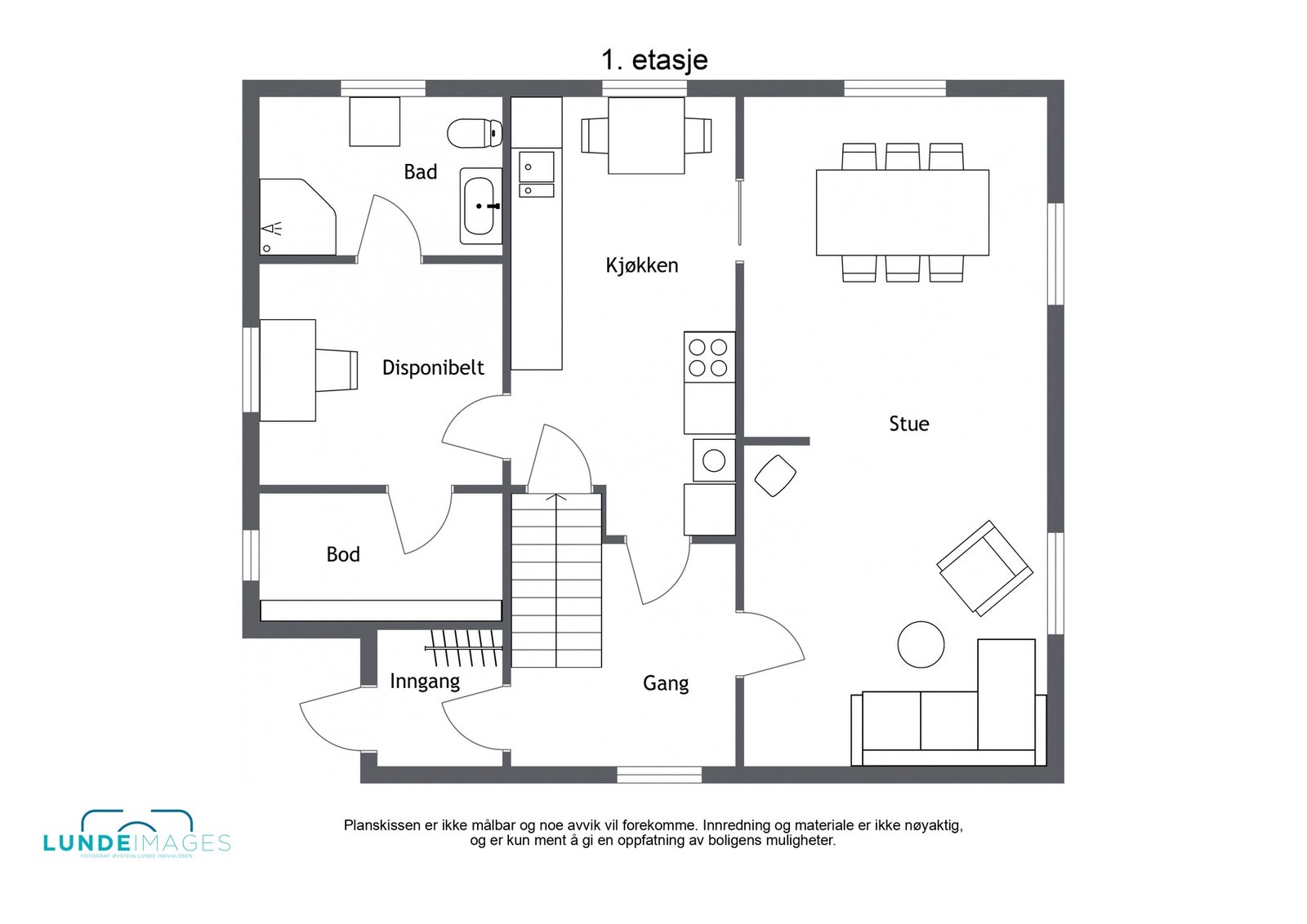 Planskisse 1.etasje Galleribilde
