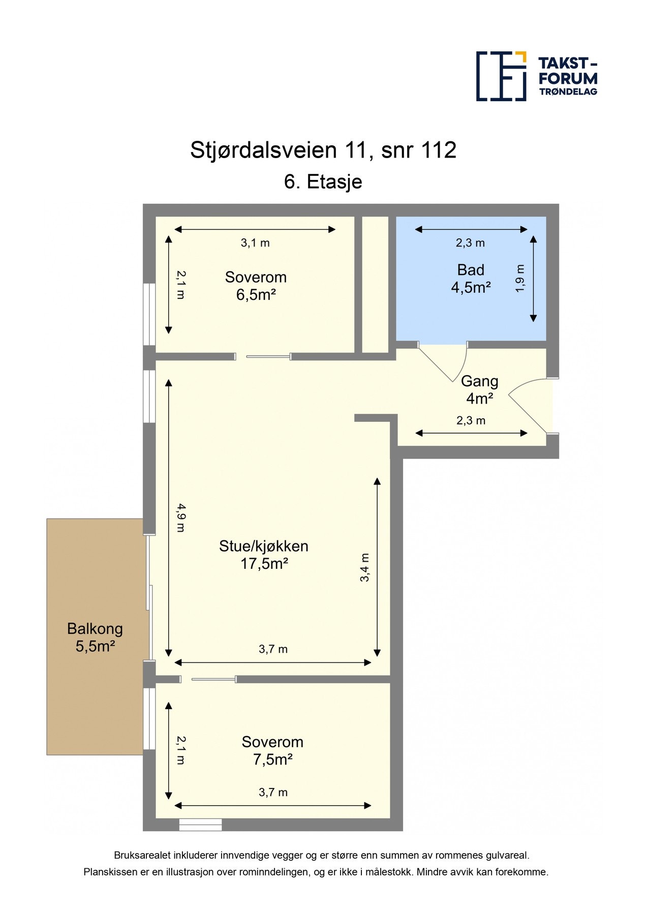 Plantegning 6.etasje Galleribilde