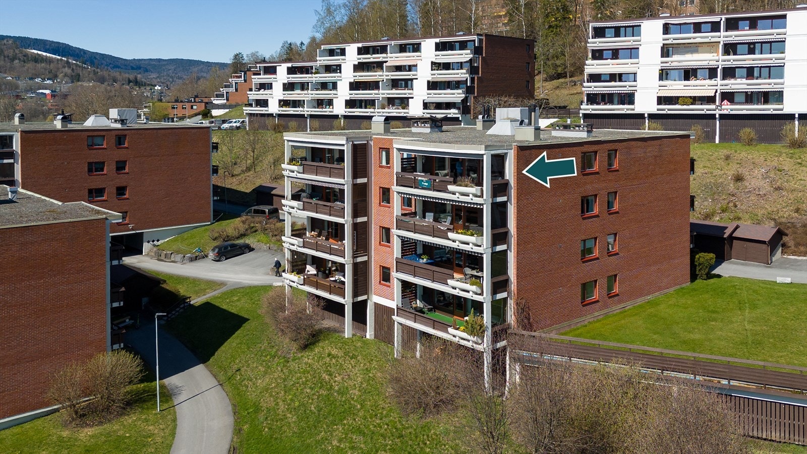 Leiligheten ligger høyt og fritt helt uten innsyn. Galleribilde