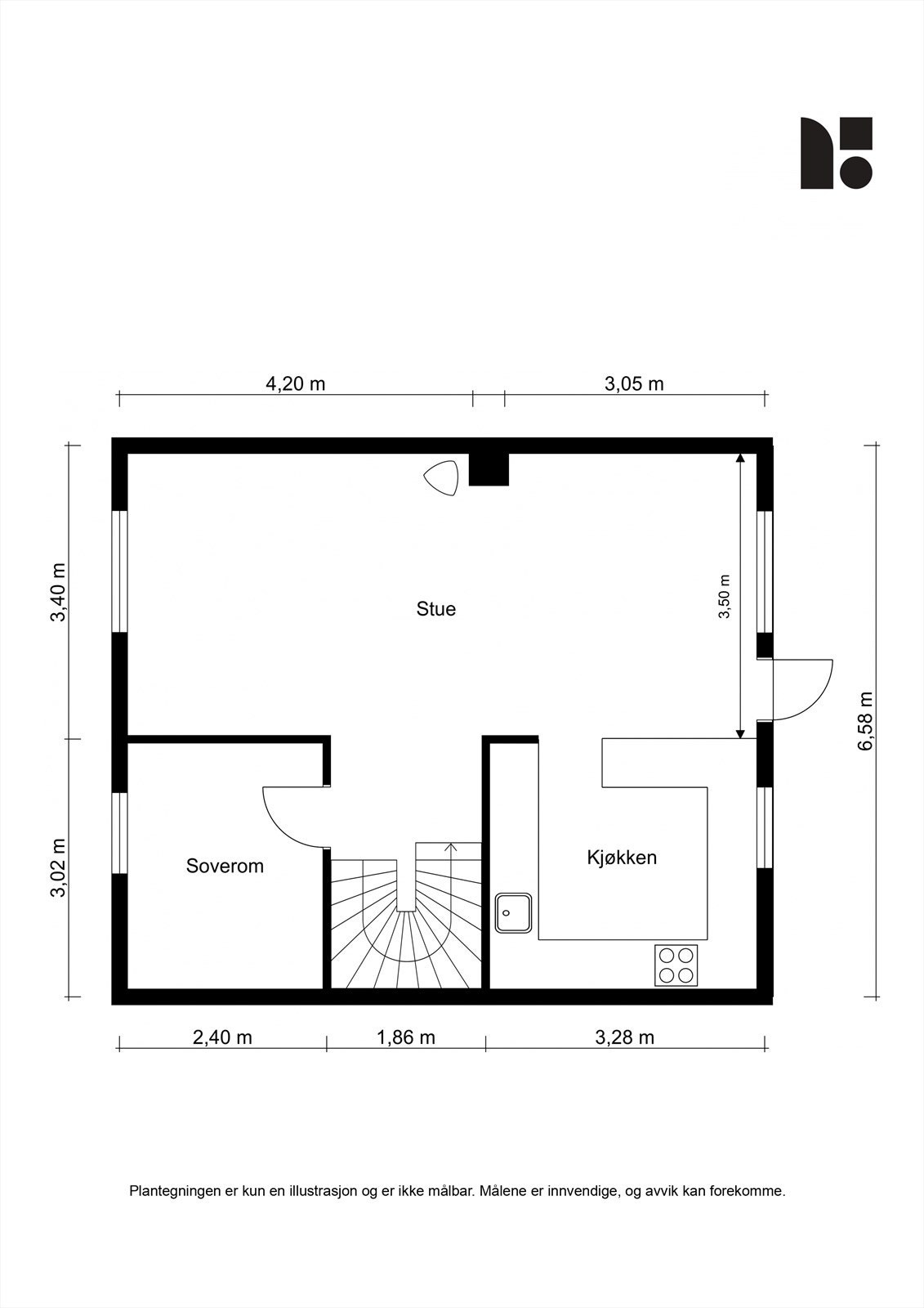 Plantegning 1.etg. Galleribilde