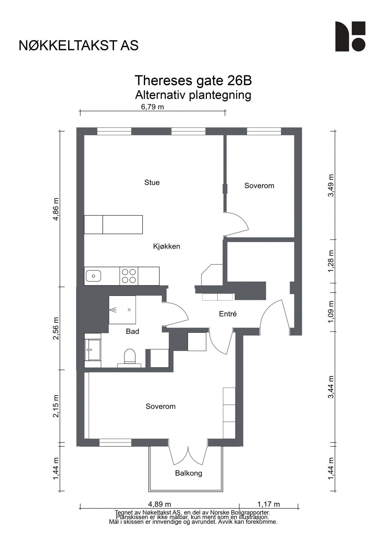 Alternativ plantegning. Galleribilde