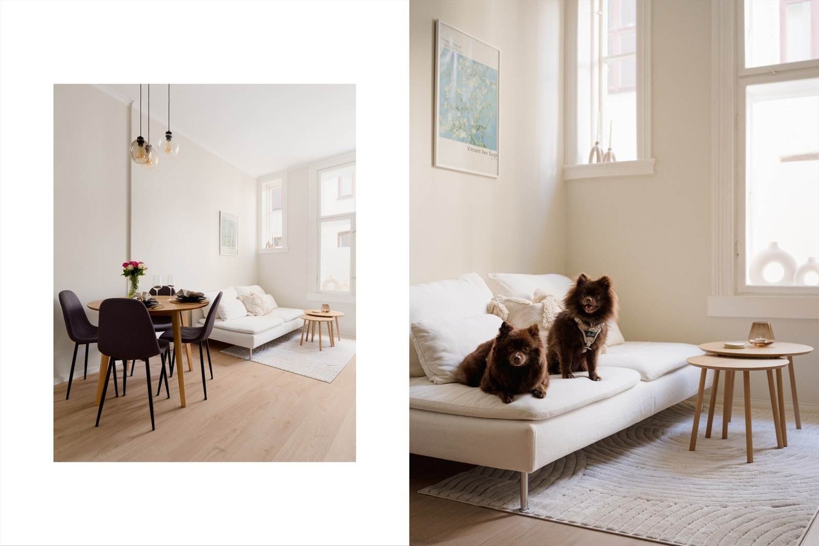 Her er det plass til en sofakrok med tilhørende TV-løsning, samt et spisebord med sitteplass til flere. Galleribilde