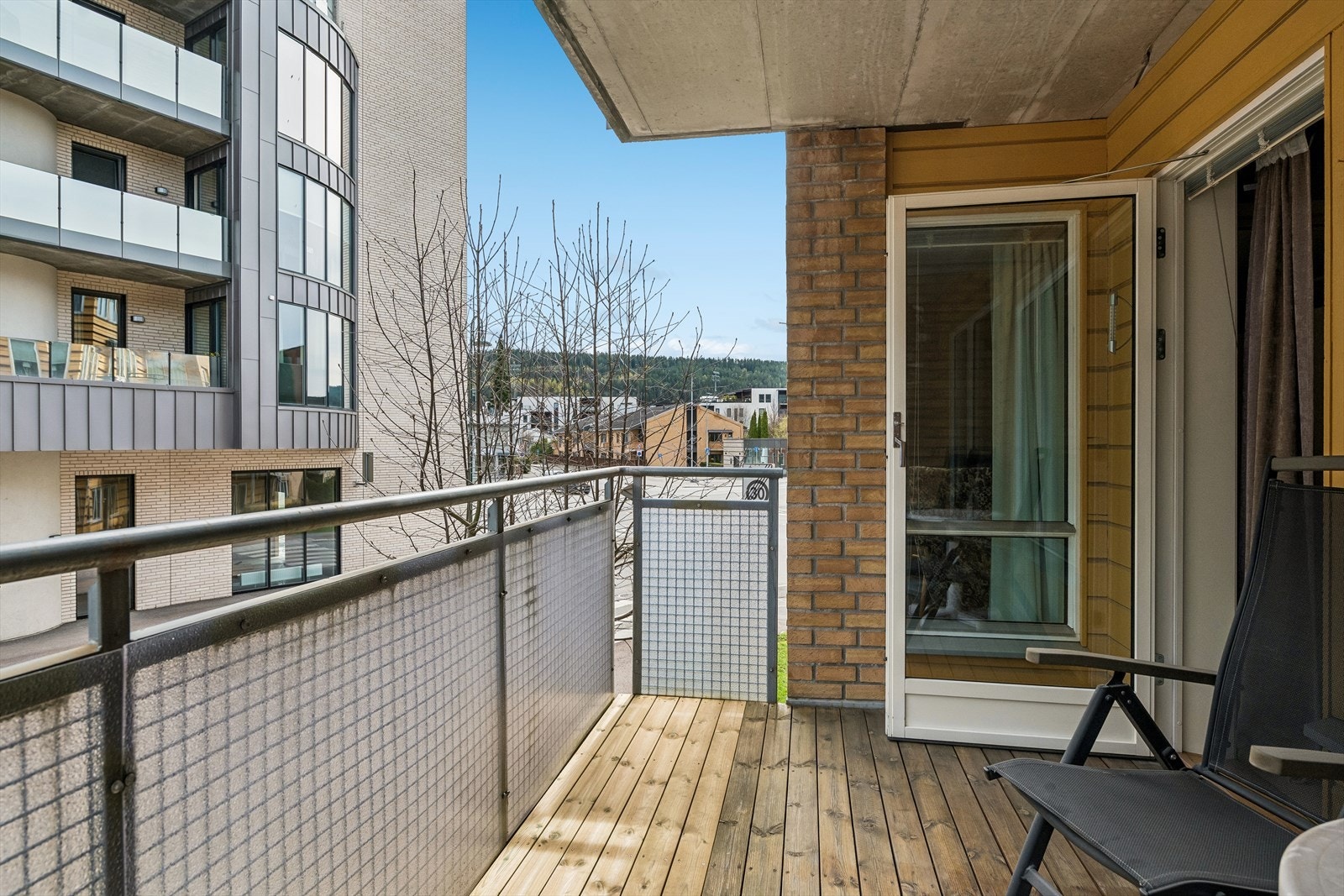 Hyggelig overbygget balkong Galleribilde