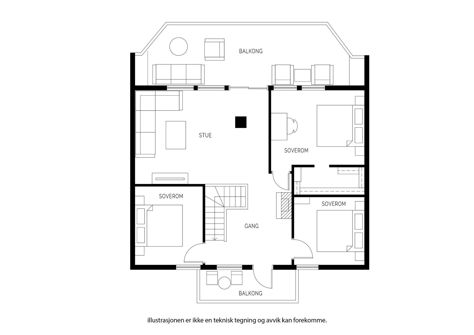 Plantegning 2.etg. Galleribilde