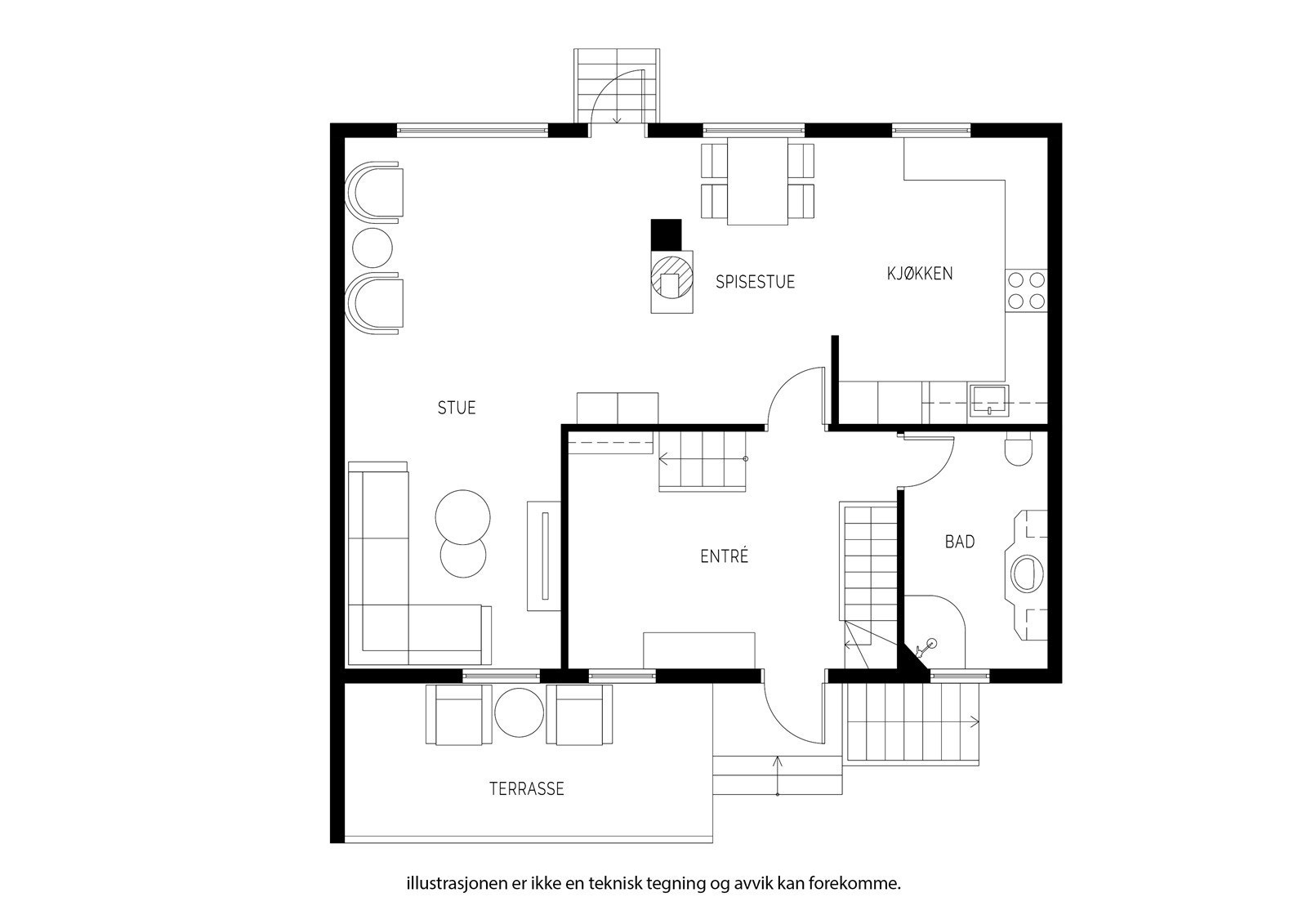 Plantegning 1.etg. Galleribilde