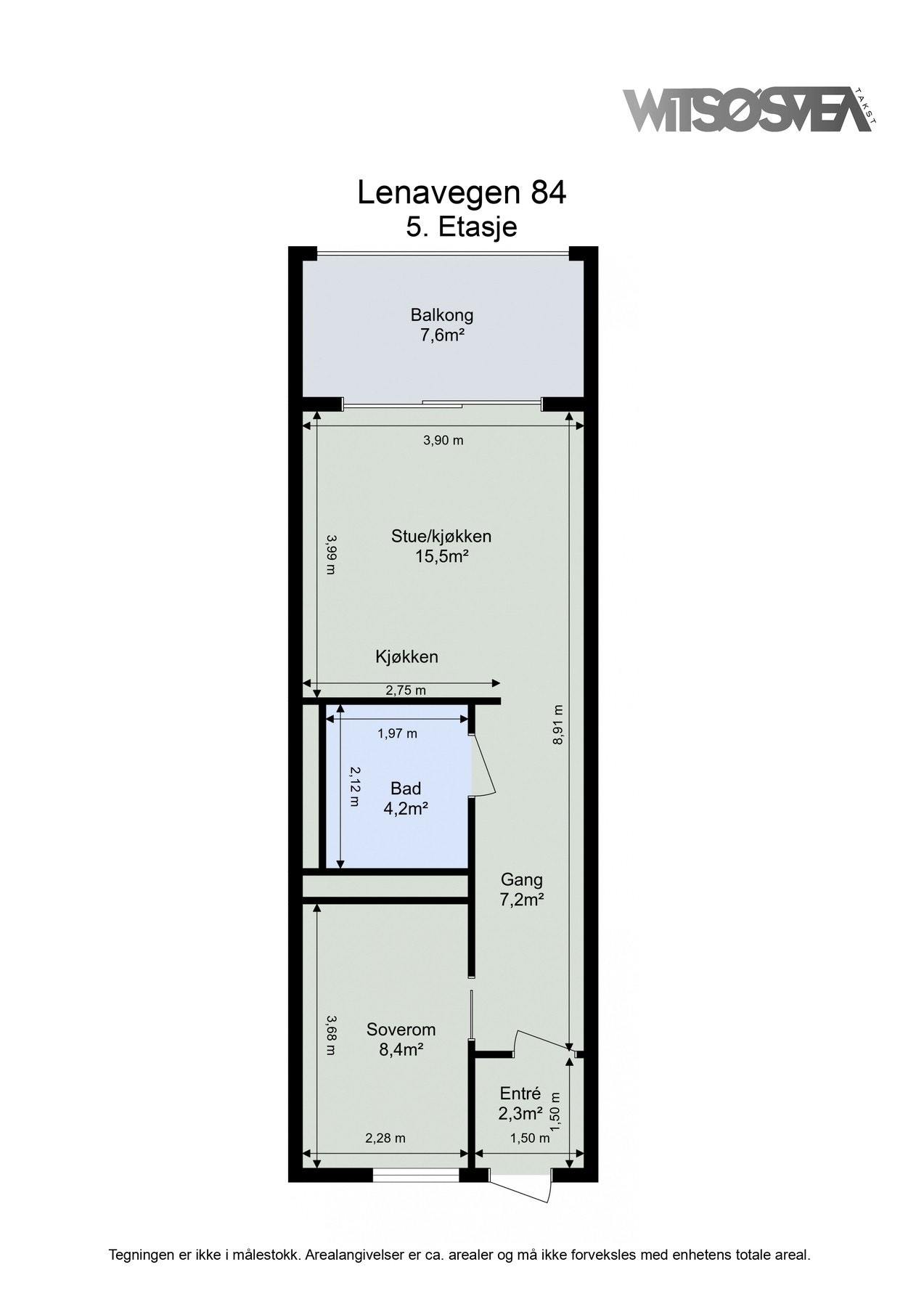 Planskisse 5.etasje Galleribilde