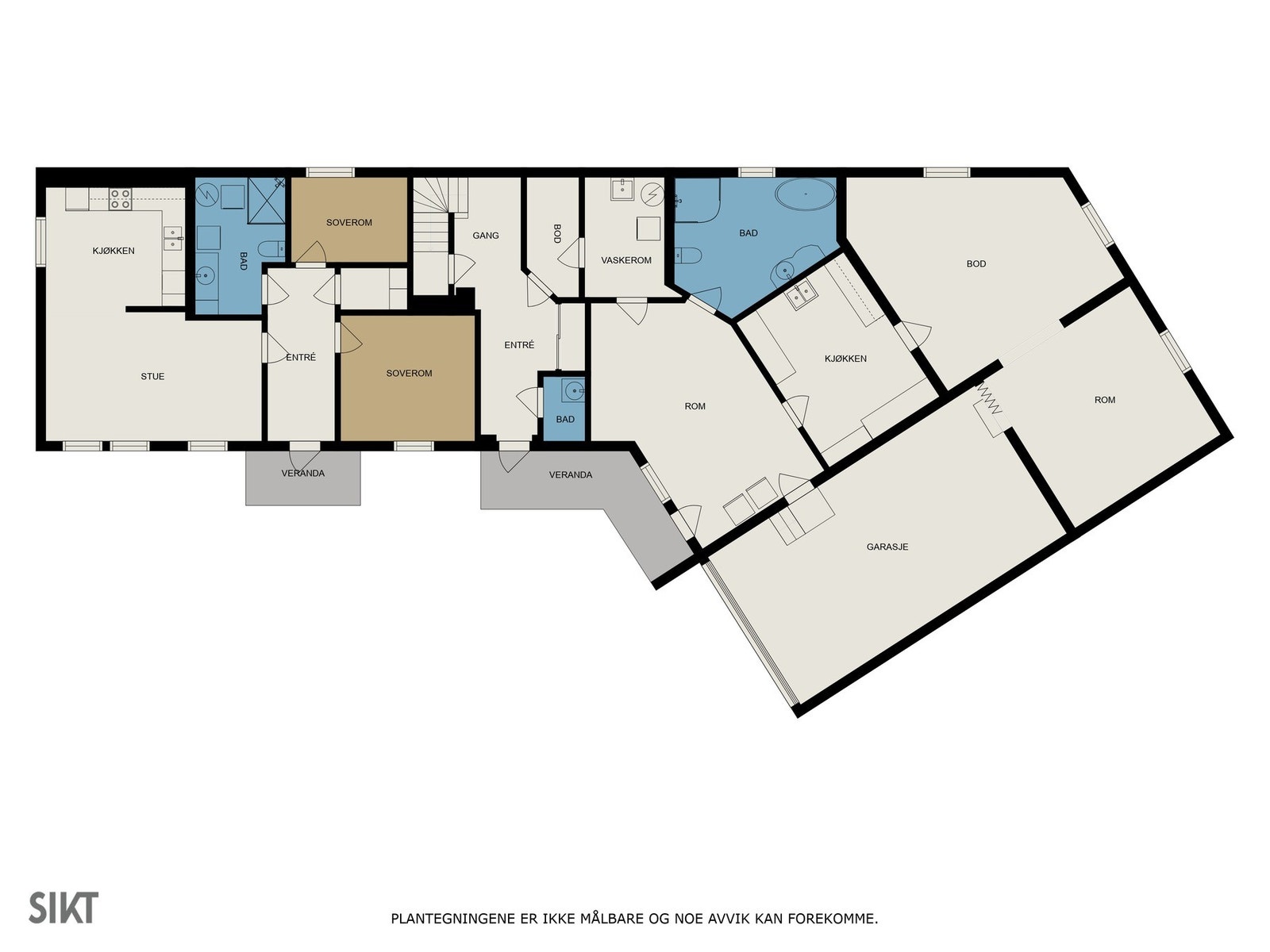 Planskisse underetasje Galleribilde