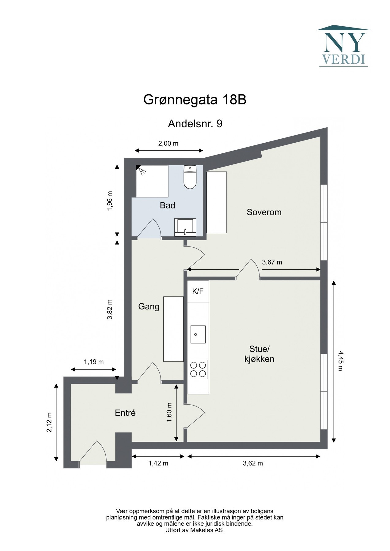Leiligheten disponerer kjellerbod med gulvareal på ca 8 kvm. Takhøyde 1.7 meter Galleribilde