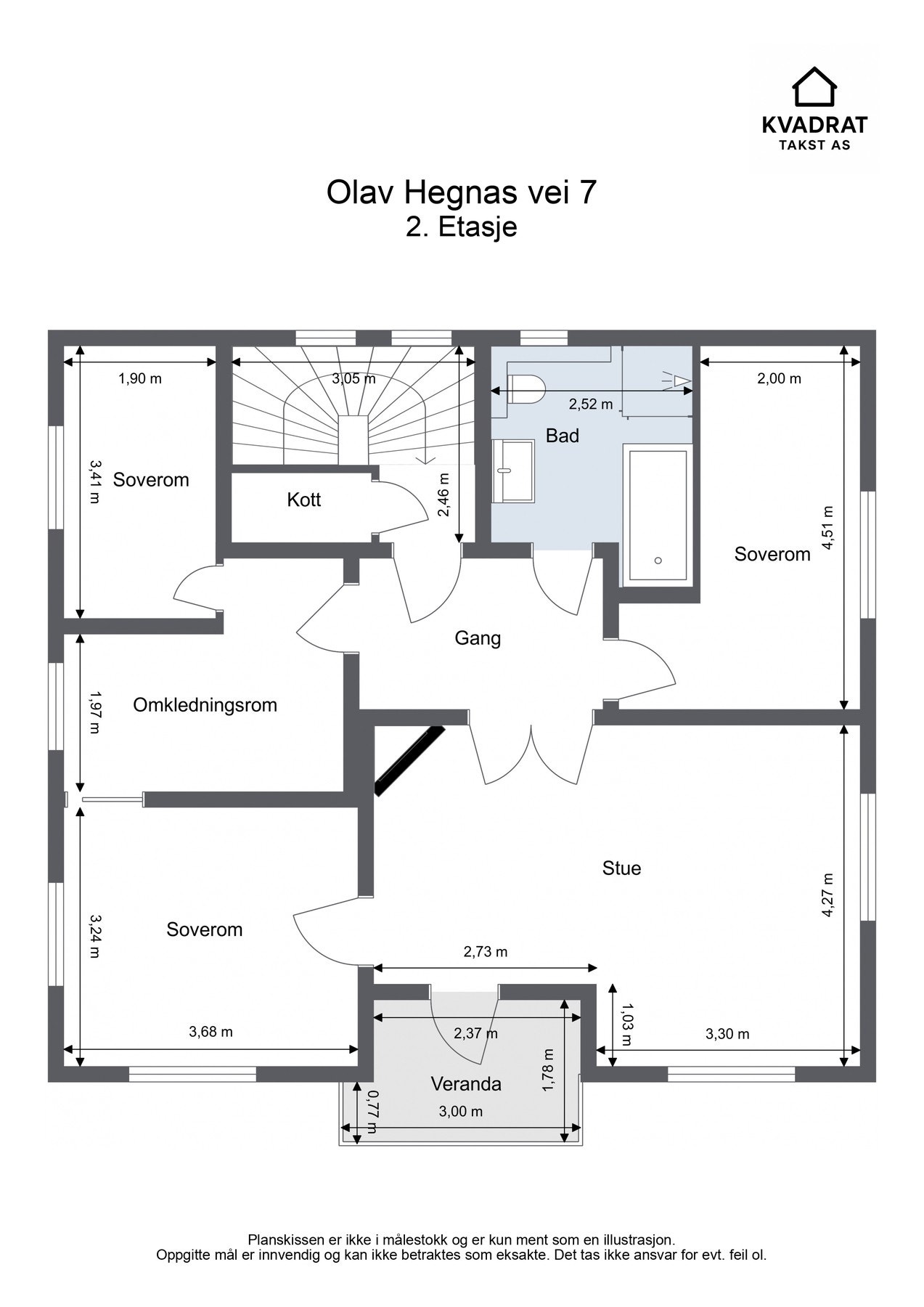 Plantegning av 2. etasje Galleribilde
