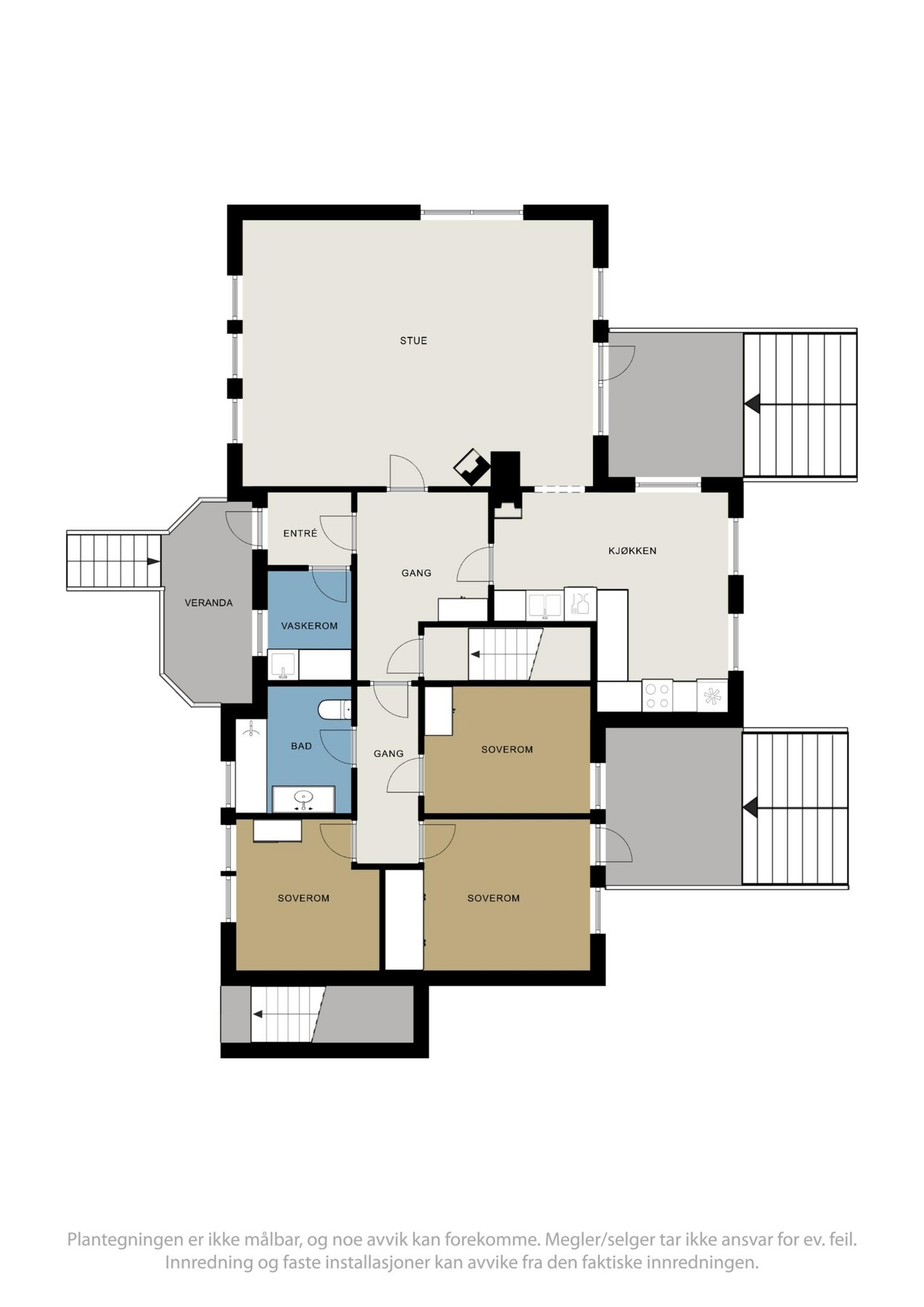 Plantegning hovedetasje Galleribilde