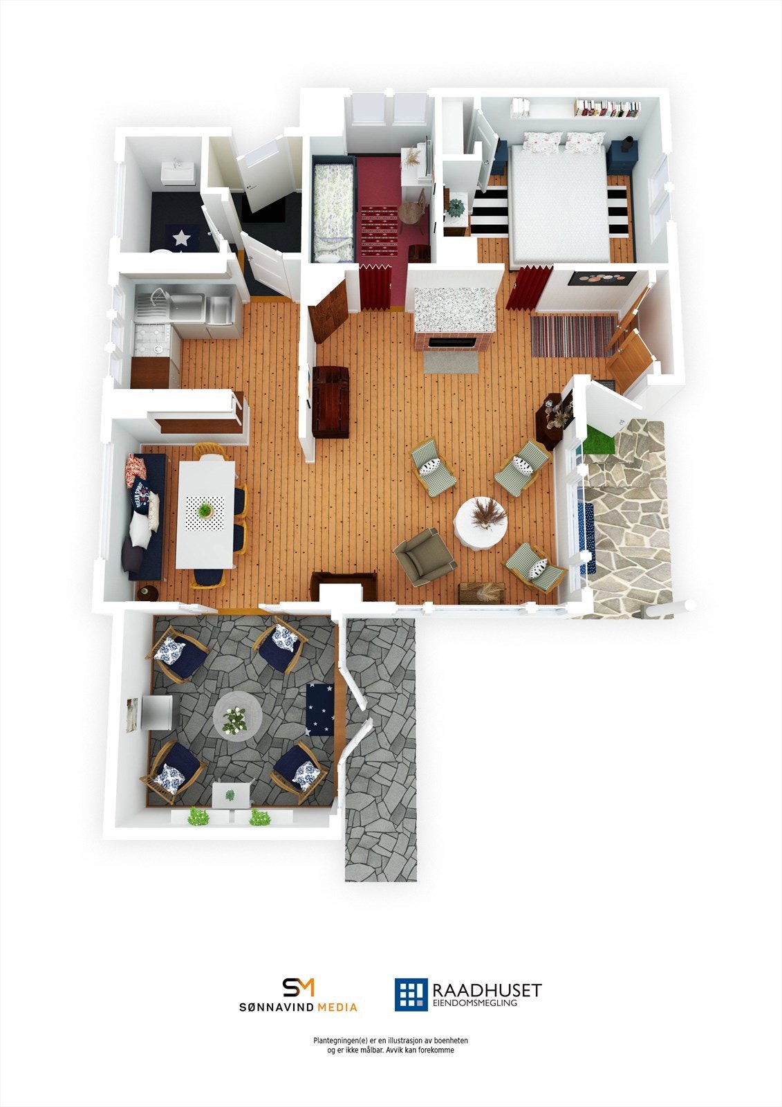 3D Plantegning Galleribilde