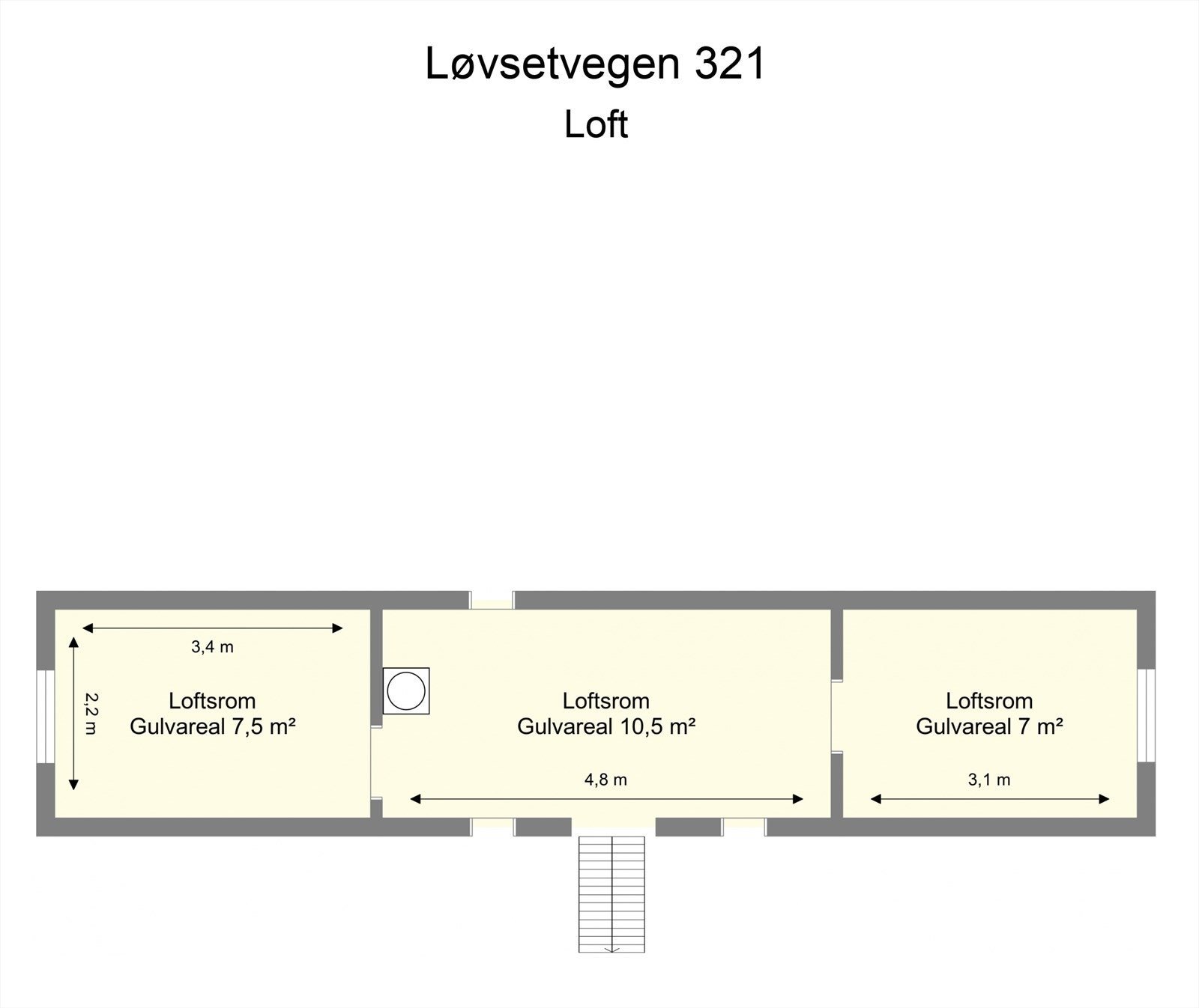 Planskisse loft. Galleribilde