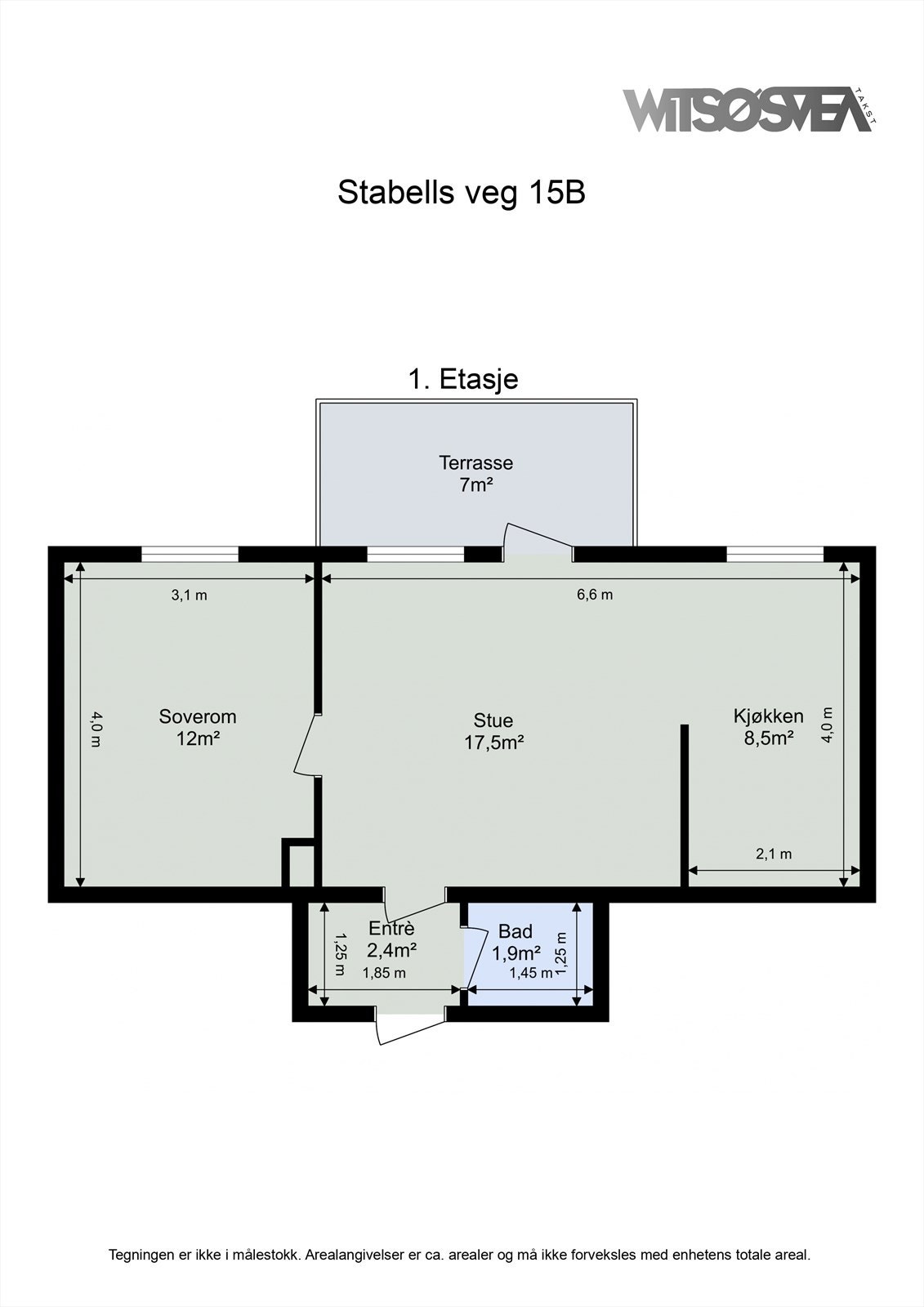Plantegning 1. etasje Galleribilde