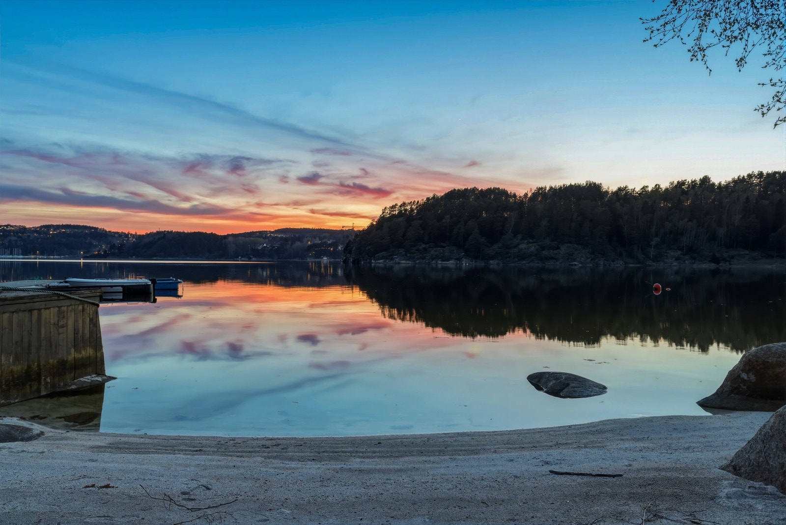 Privat strand med herlig sandbunn Galleribilde