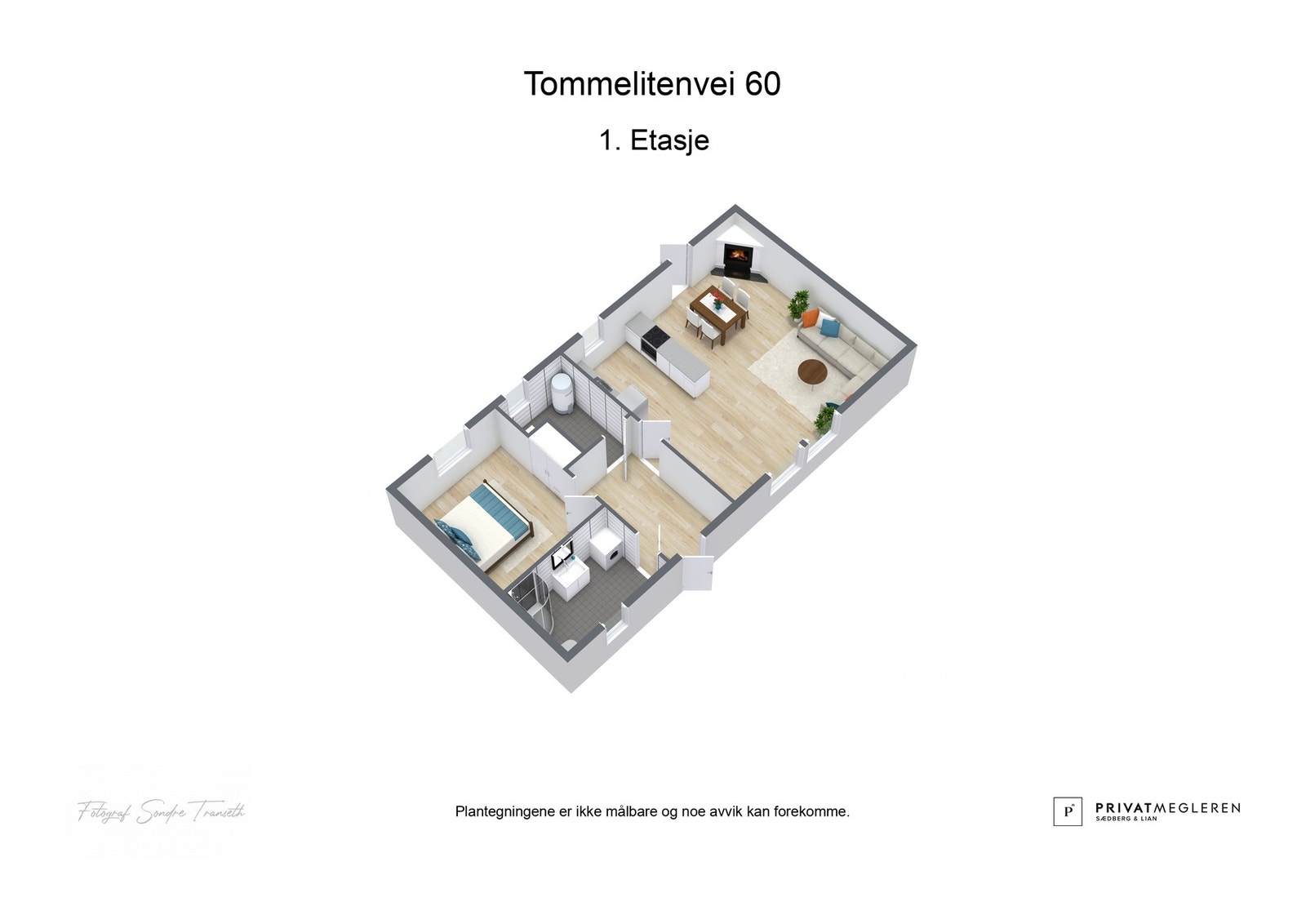 - 3D plantegning (ikke målbart) - Galleribilde