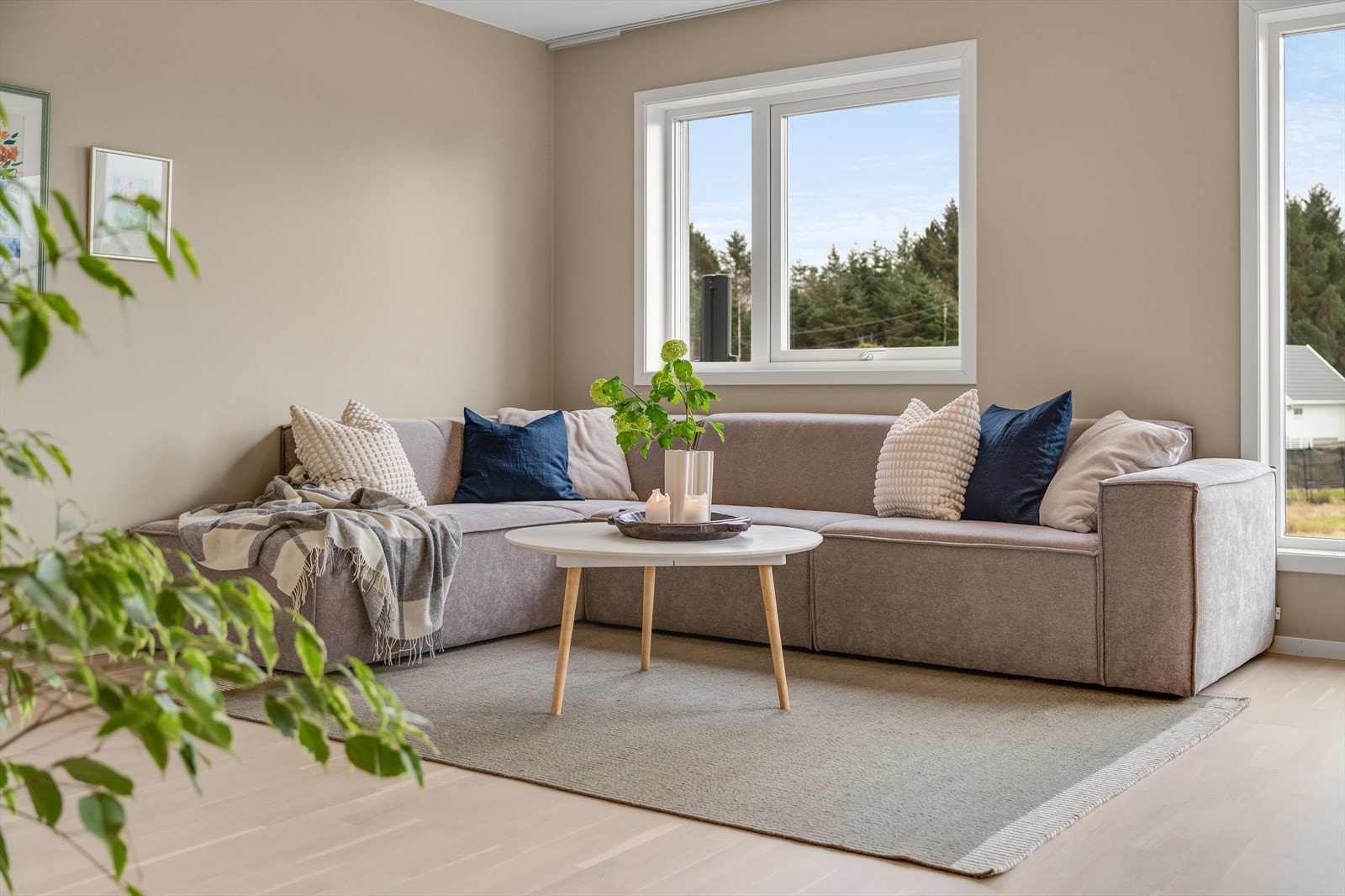 God plass til sofagruppe og tv-benk. Galleribilde
