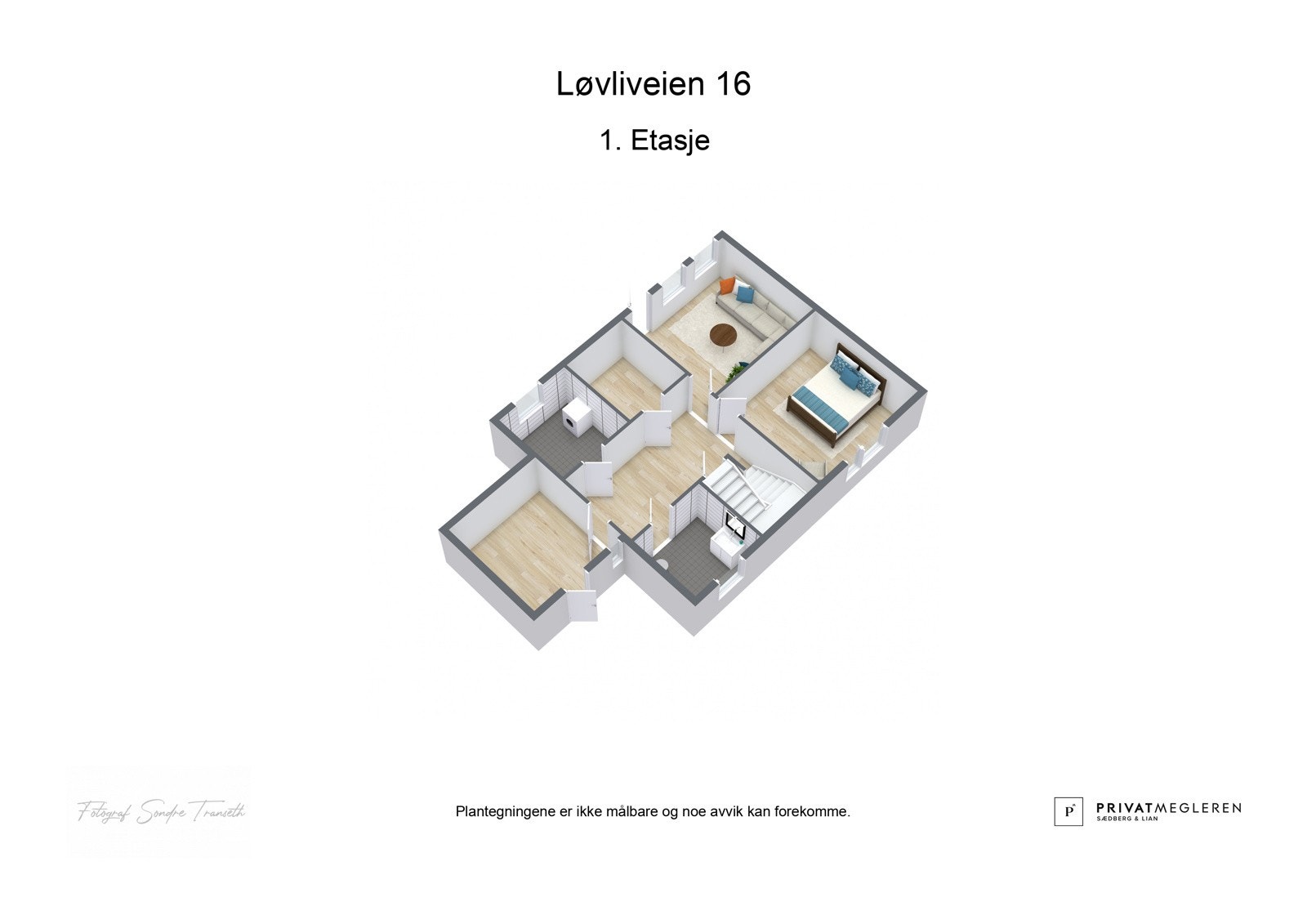 3D Planskisse / første etasje Galleribilde