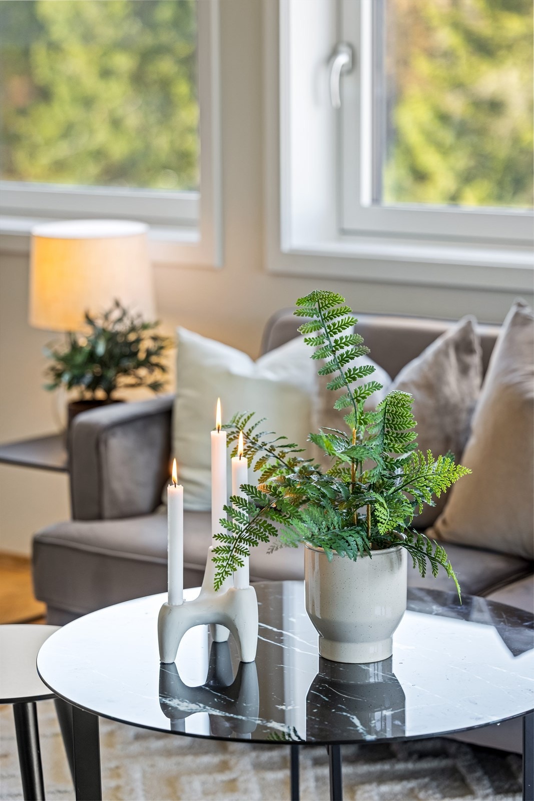 Gjennomtenkte materialvalg og en nøytral fargepalett gir et godt utgangspunkt for personlig stil. Galleribilde