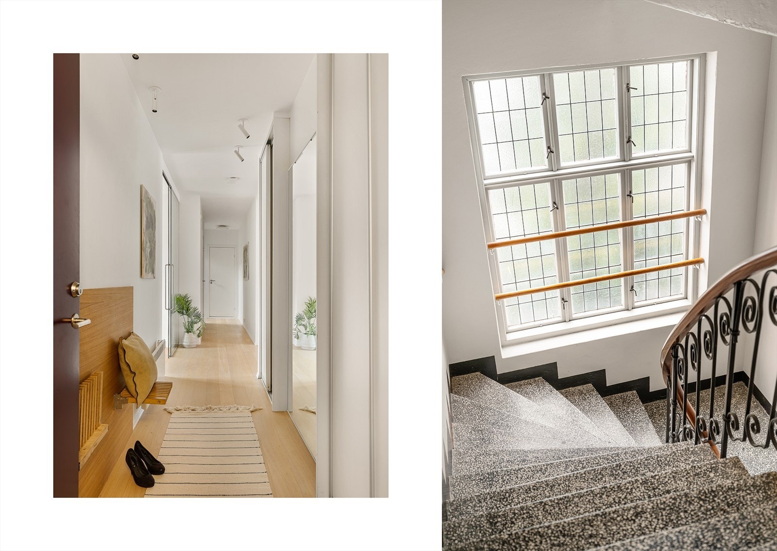 Innbydende entrè med garderobeskap. Galleribilde