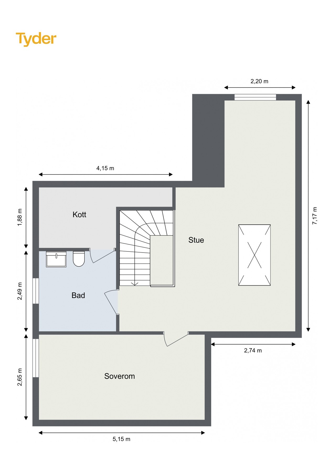 Plantegning loft. Galleribilde