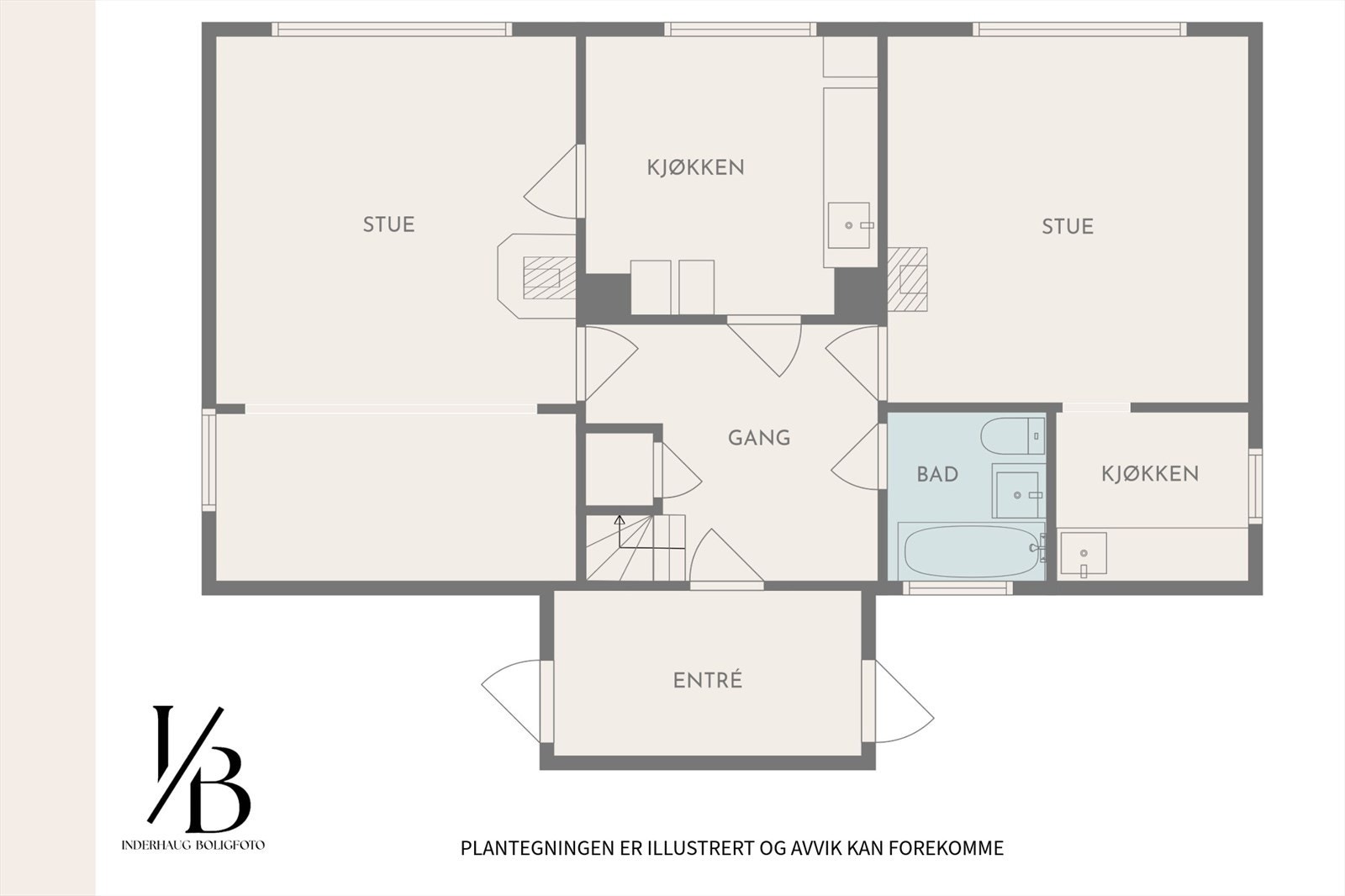 - Plantegning 2D hovedetasje - Galleribilde