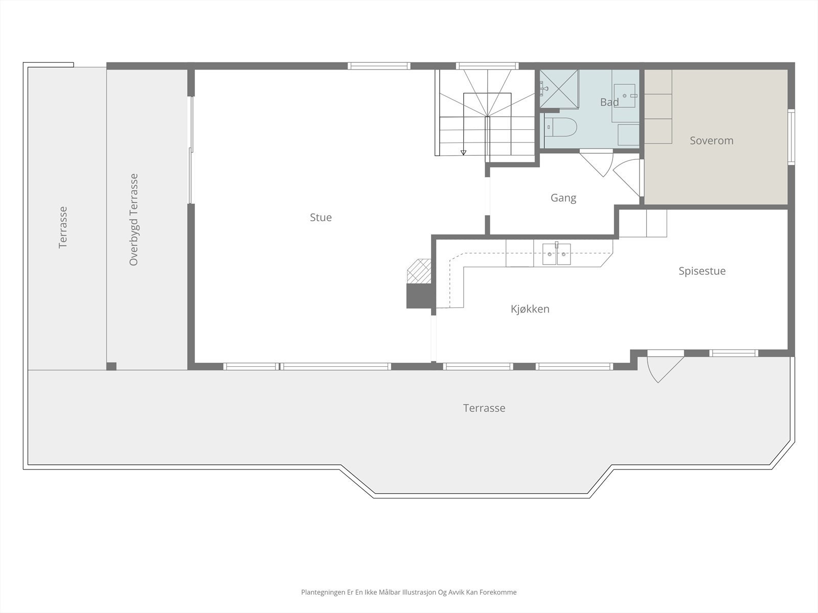 Plantegning 1. etasje Galleribilde