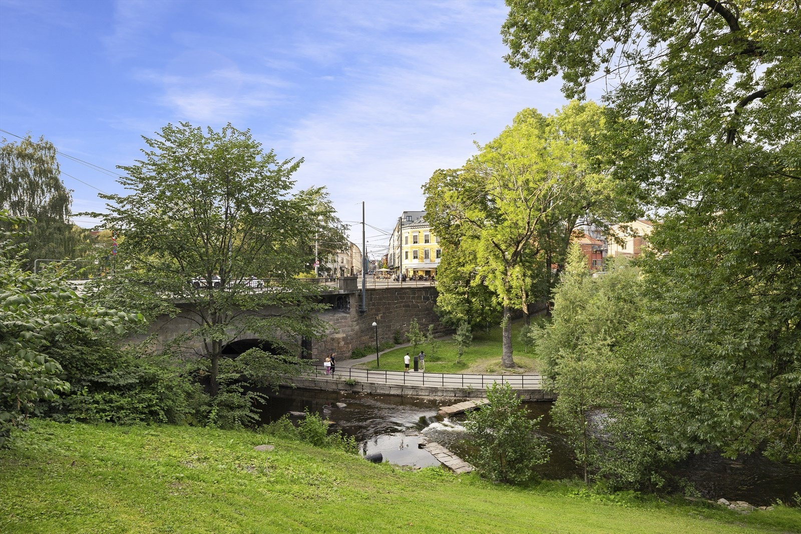 NEDRE LØKKA - Nærliggende grøntområde med gangveier. Galleribilde