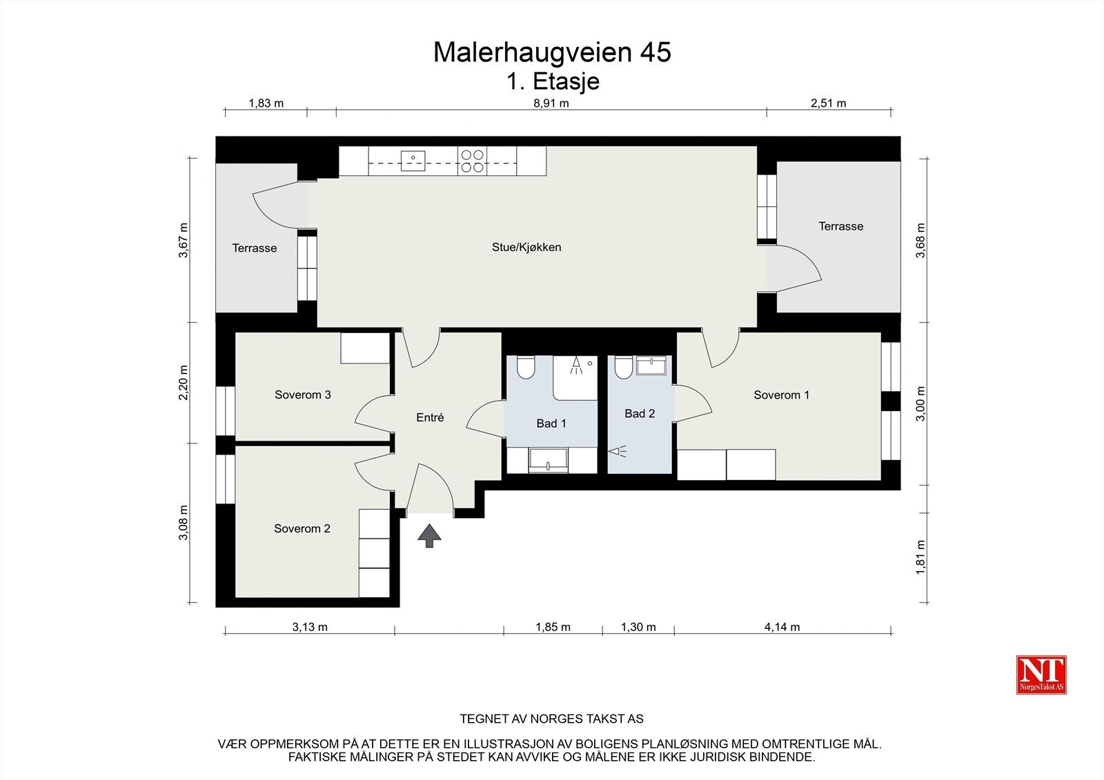 Planskisse Galleribilde