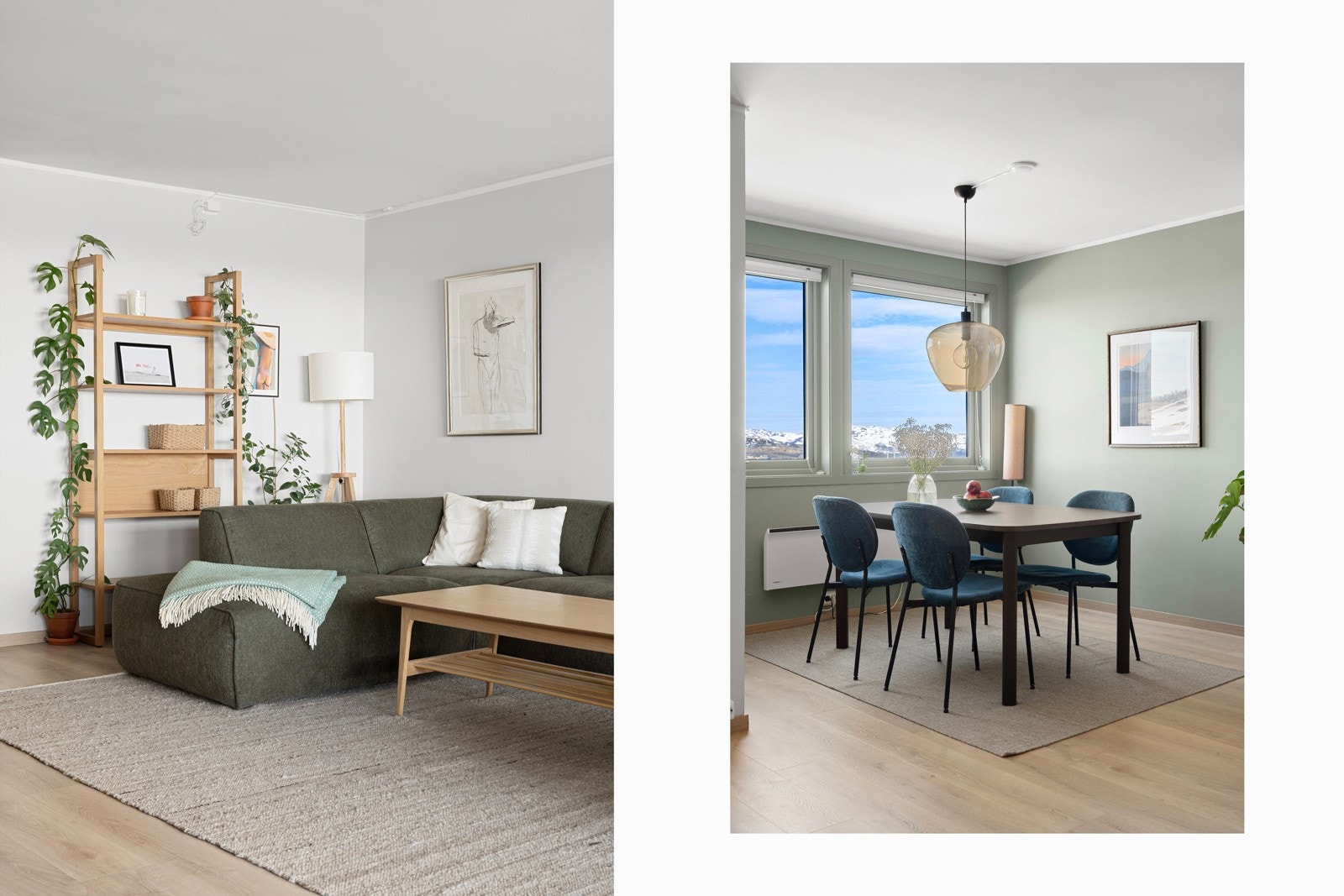 Innbydende 4-roms leilighet beliggende i øverste etasje.