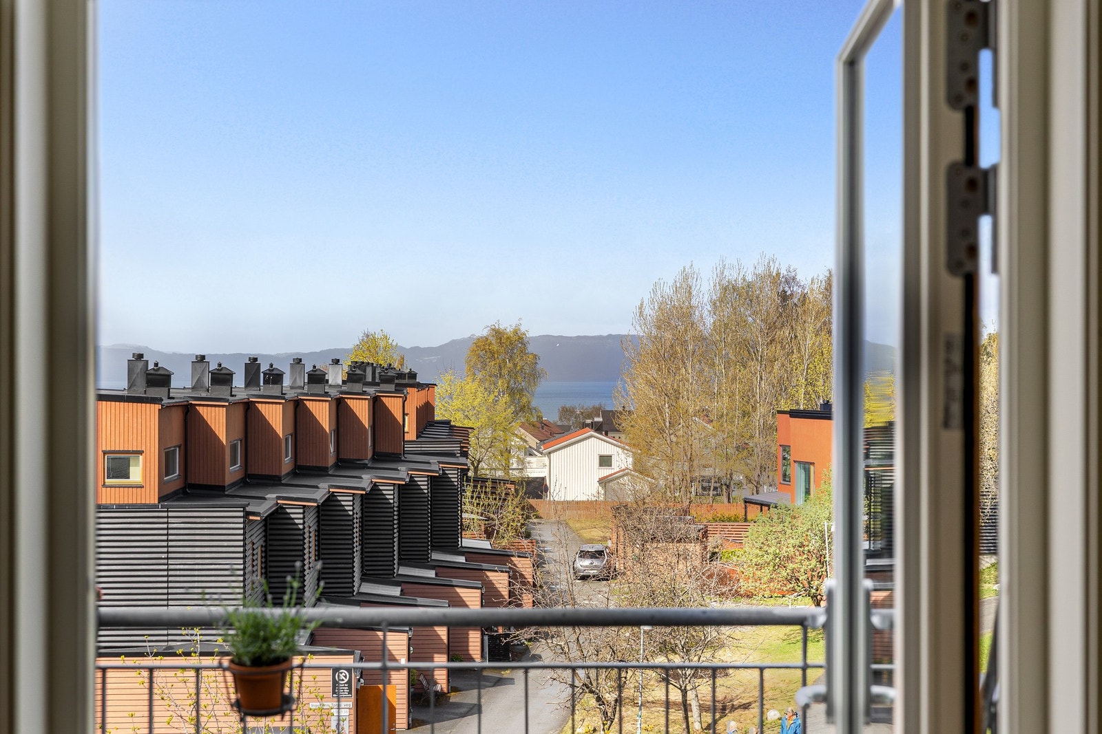 Blant leilighets fremste kvaliteter er utsikten mot Trondheimsfjorden. Galleribilde
