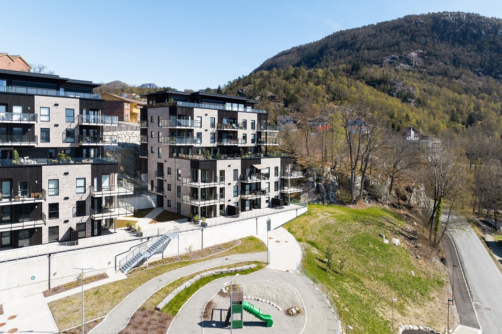 Leiligheten ligger i blokk C som er innerst mot Tungland Galleribilde