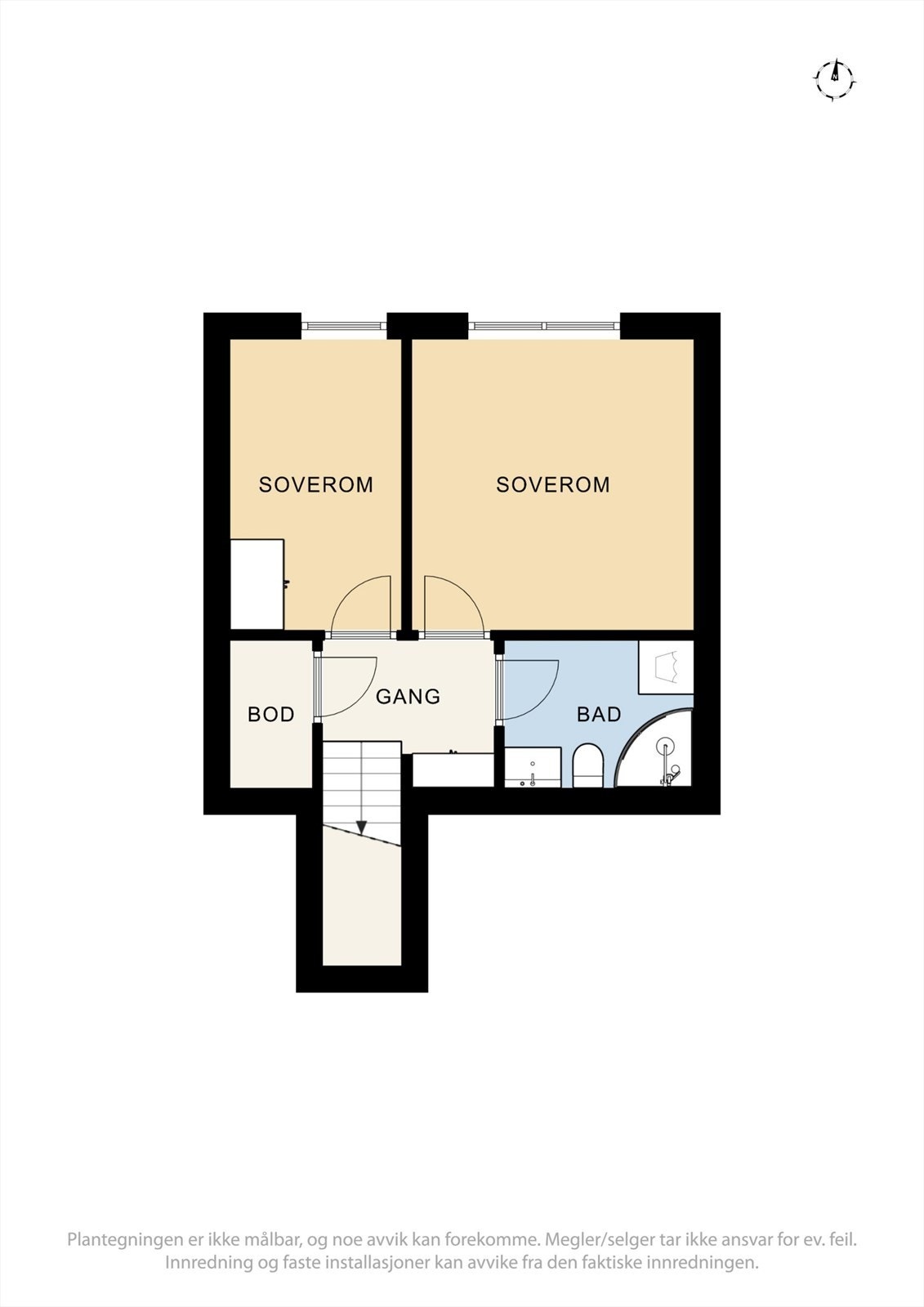 Plantegning nedre plan. Galleribilde