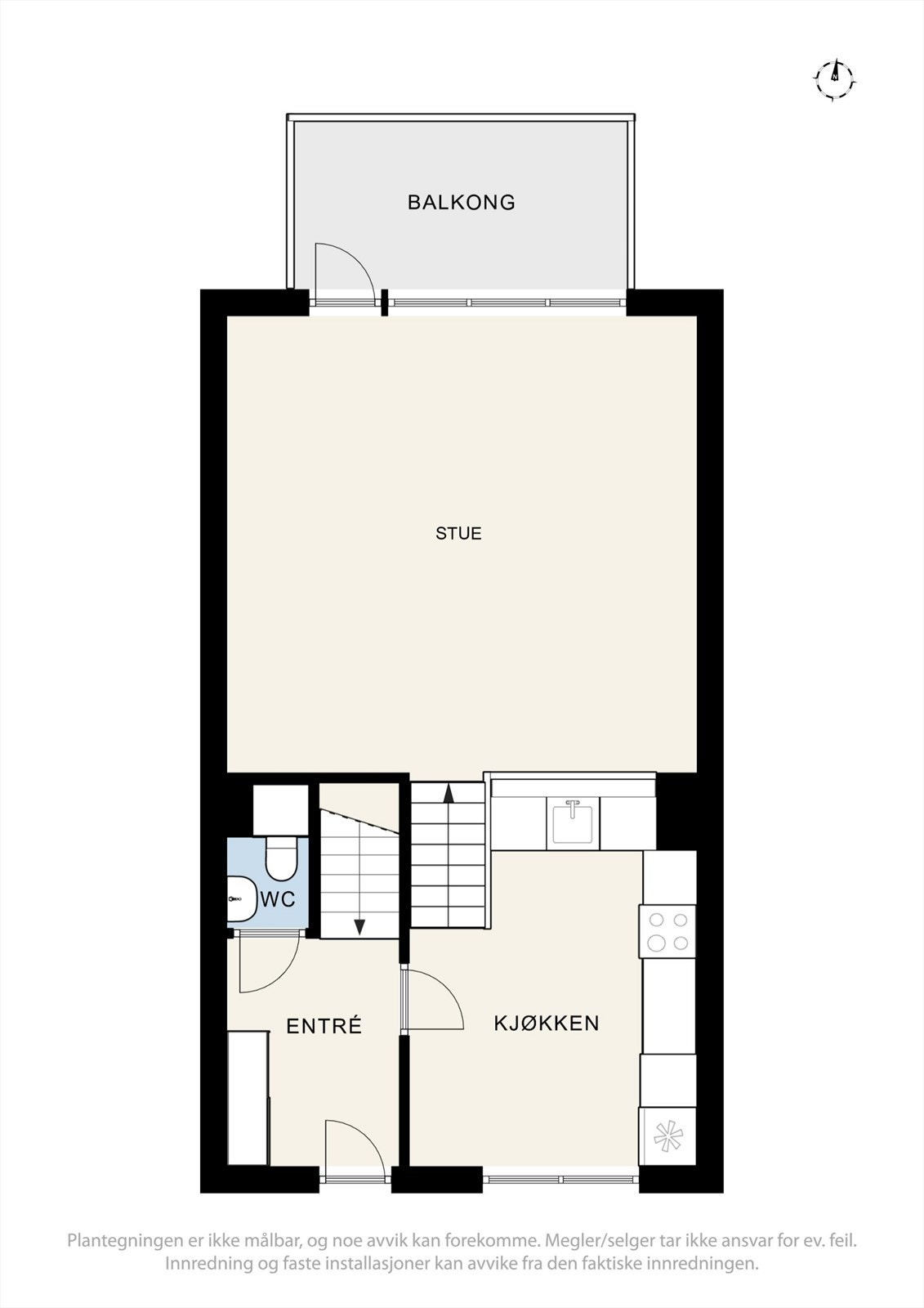 Plantegnig øvre plan og mellomplan. Galleribilde