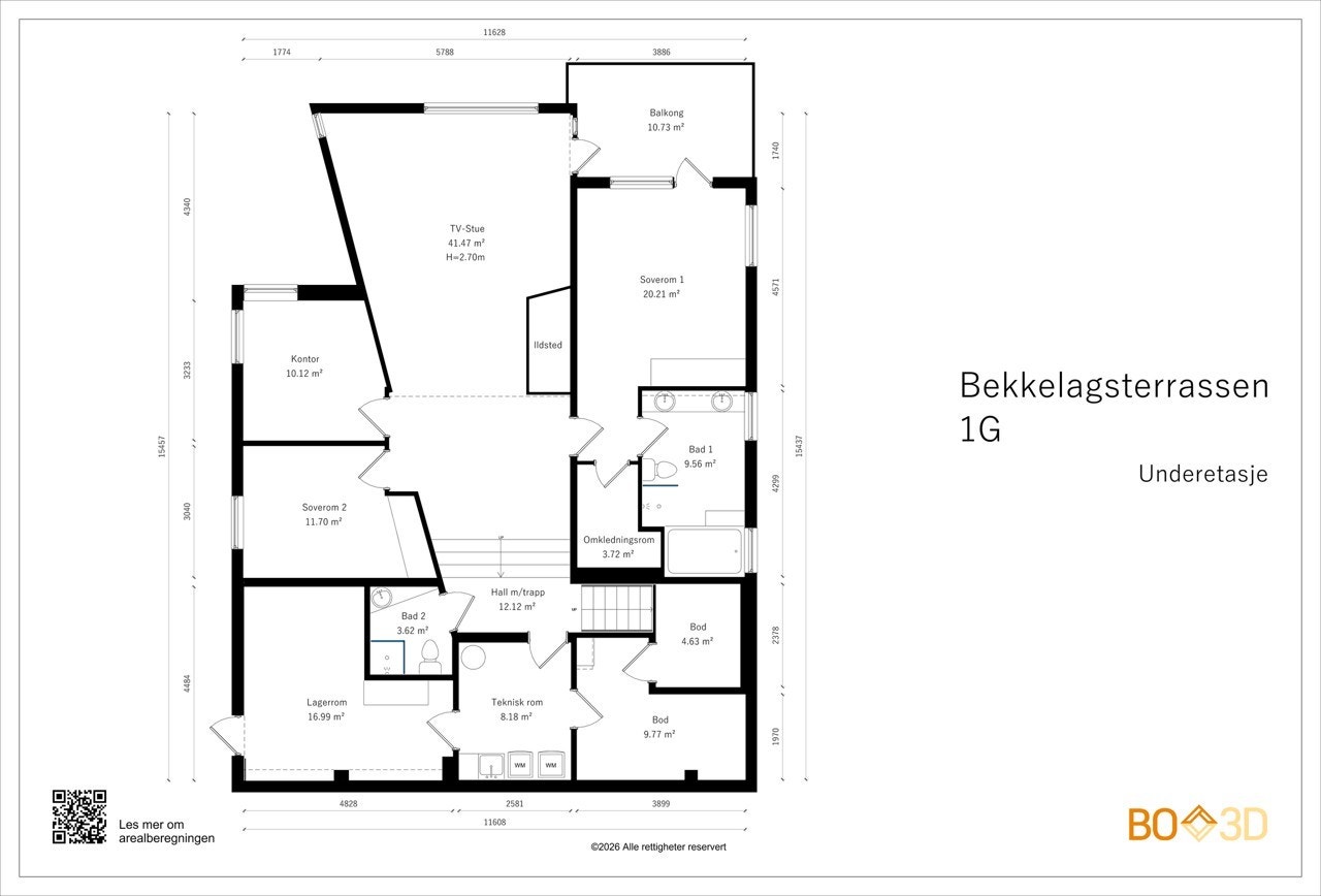 Plantegning underetasje. Galleribilde