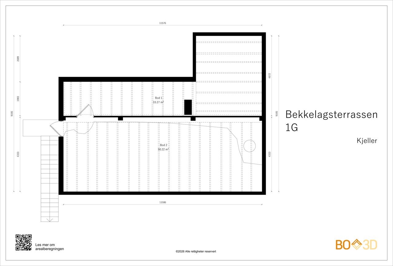 Plantegning kjeller. Galleribilde