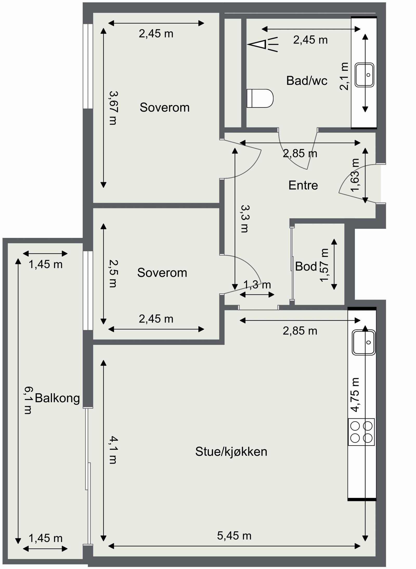 Plantegning Galleribilde