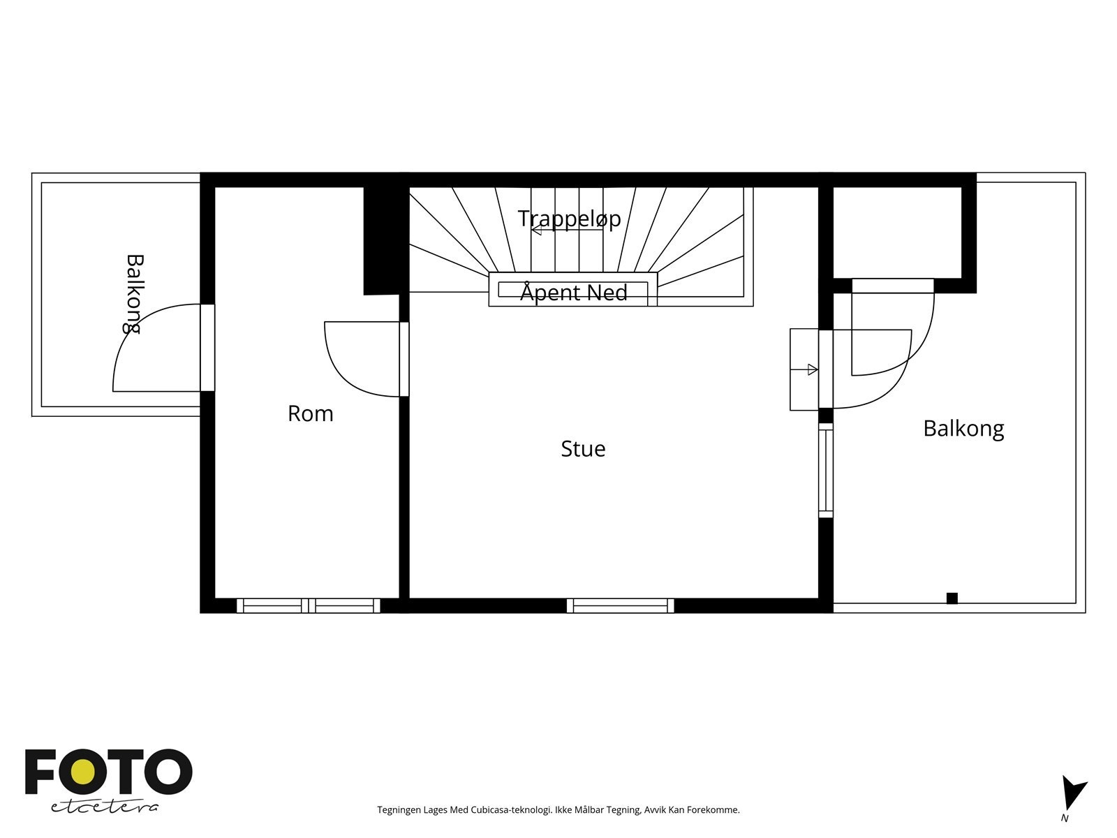 Veiledende plantegning 3. etasje - Ikke målbar Galleribilde