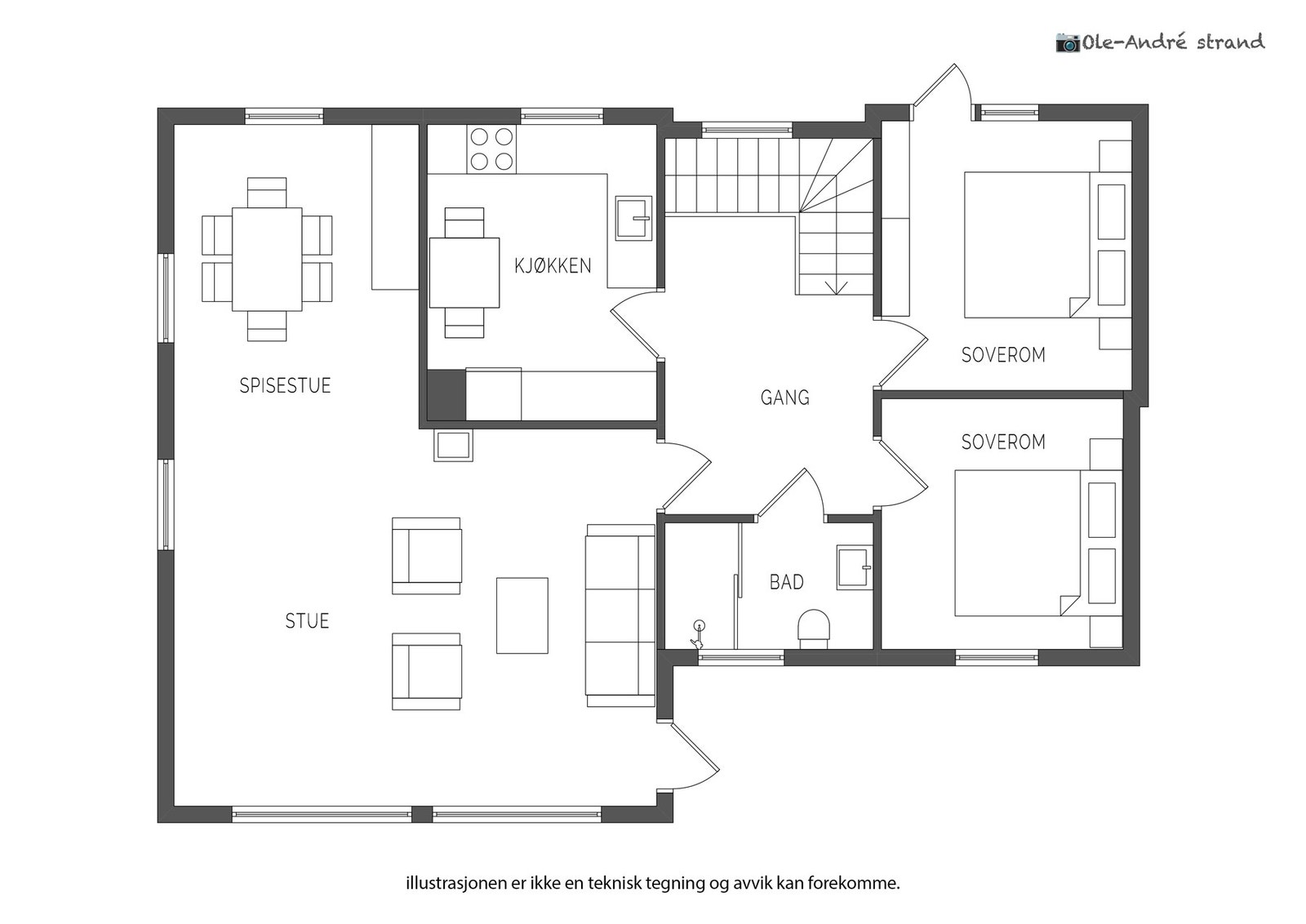 Planskisse hovedplan Galleribilde