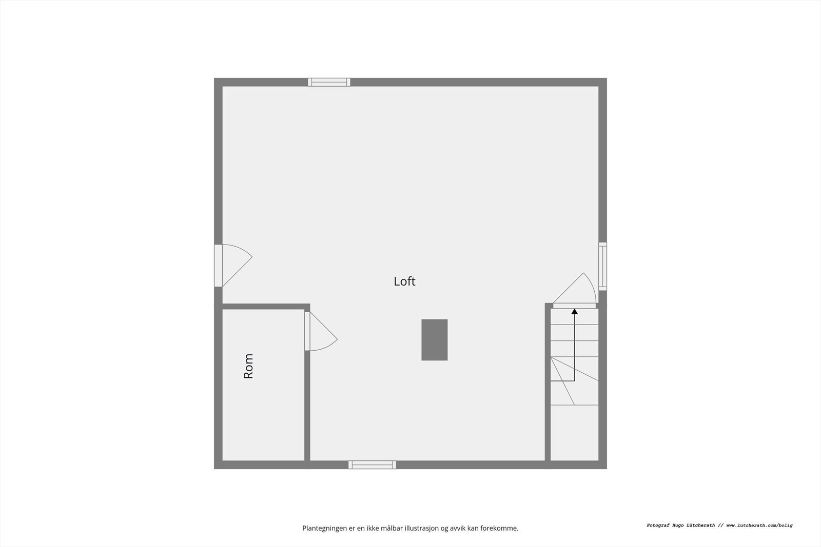 Plantegning loft. Galleribilde