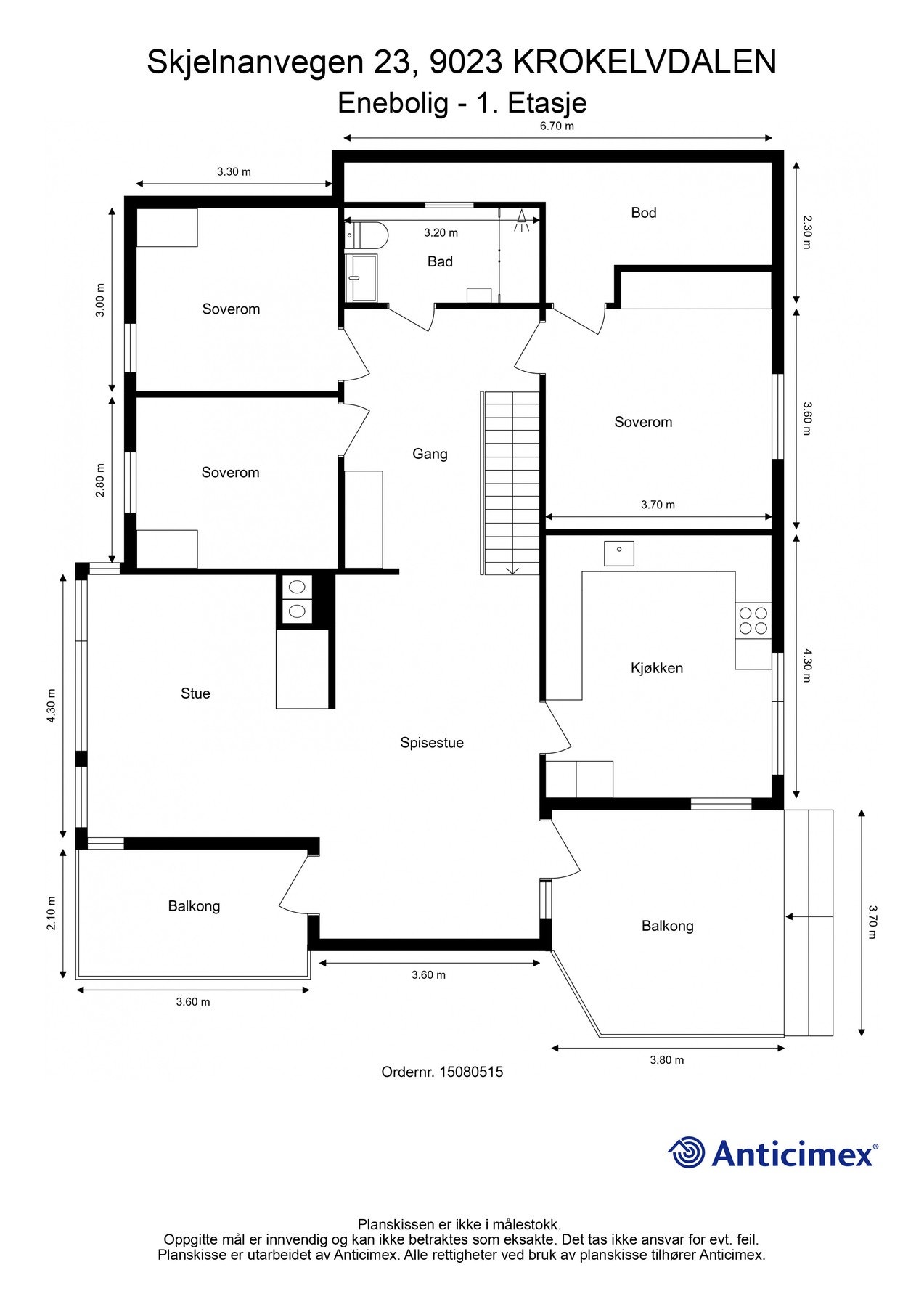 Plantegning 1. etasje Galleribilde