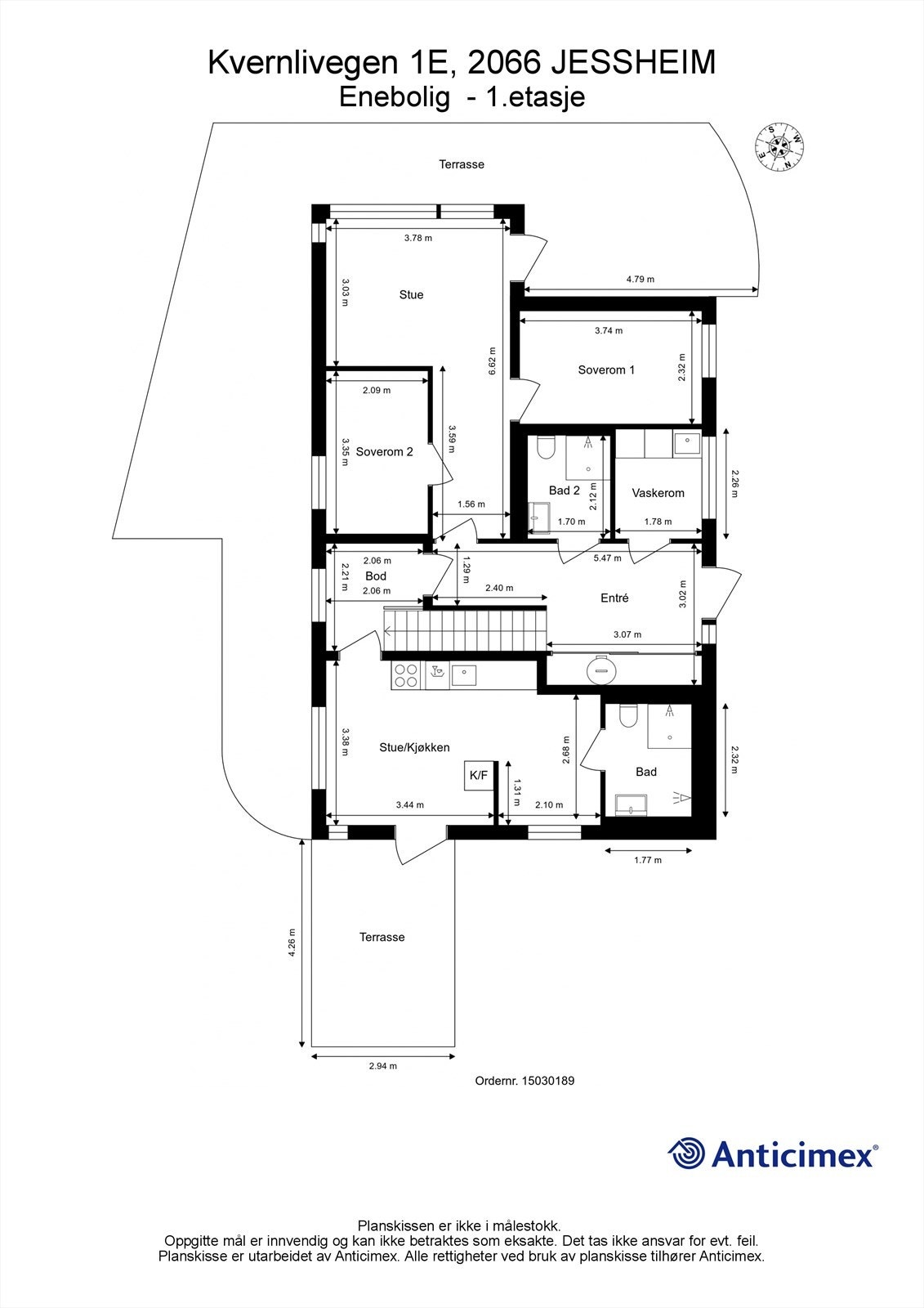 Plantegning 1. etasje Galleribilde