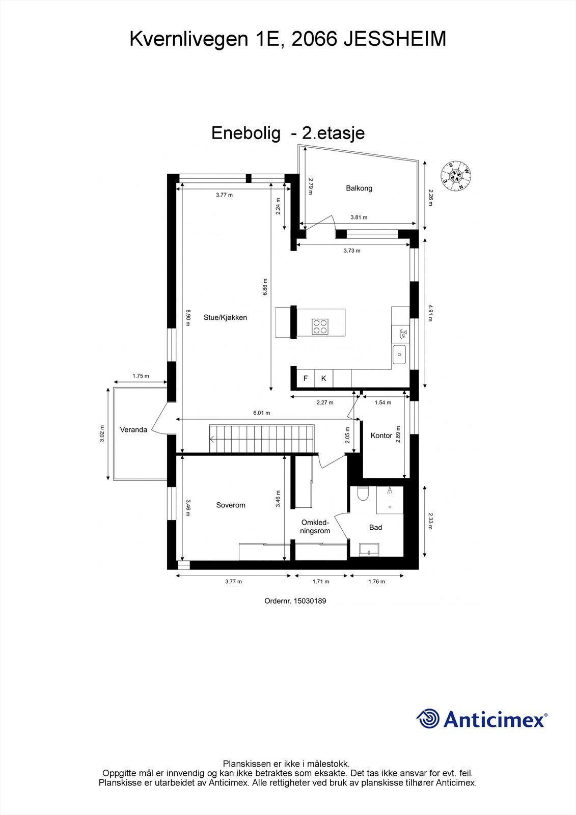 Plantegning 2. etasje Galleribilde