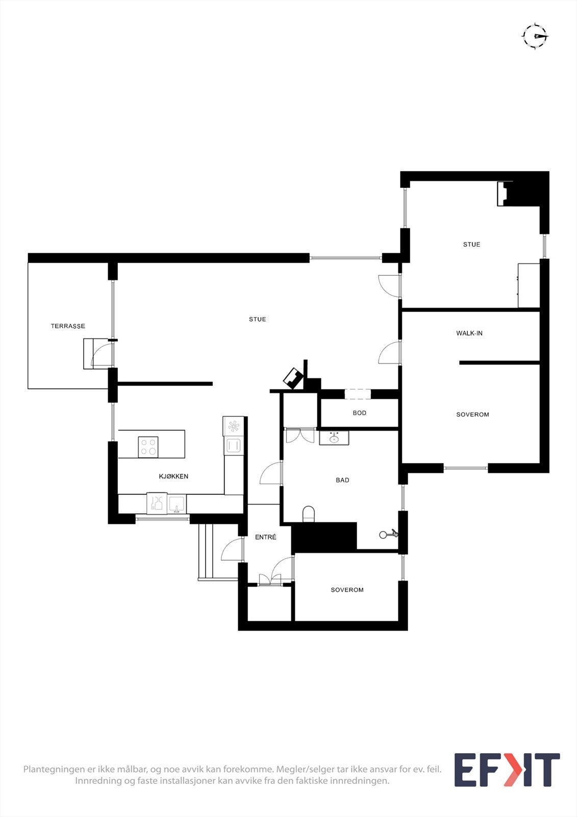 Plantegning 1. etasje Galleribilde