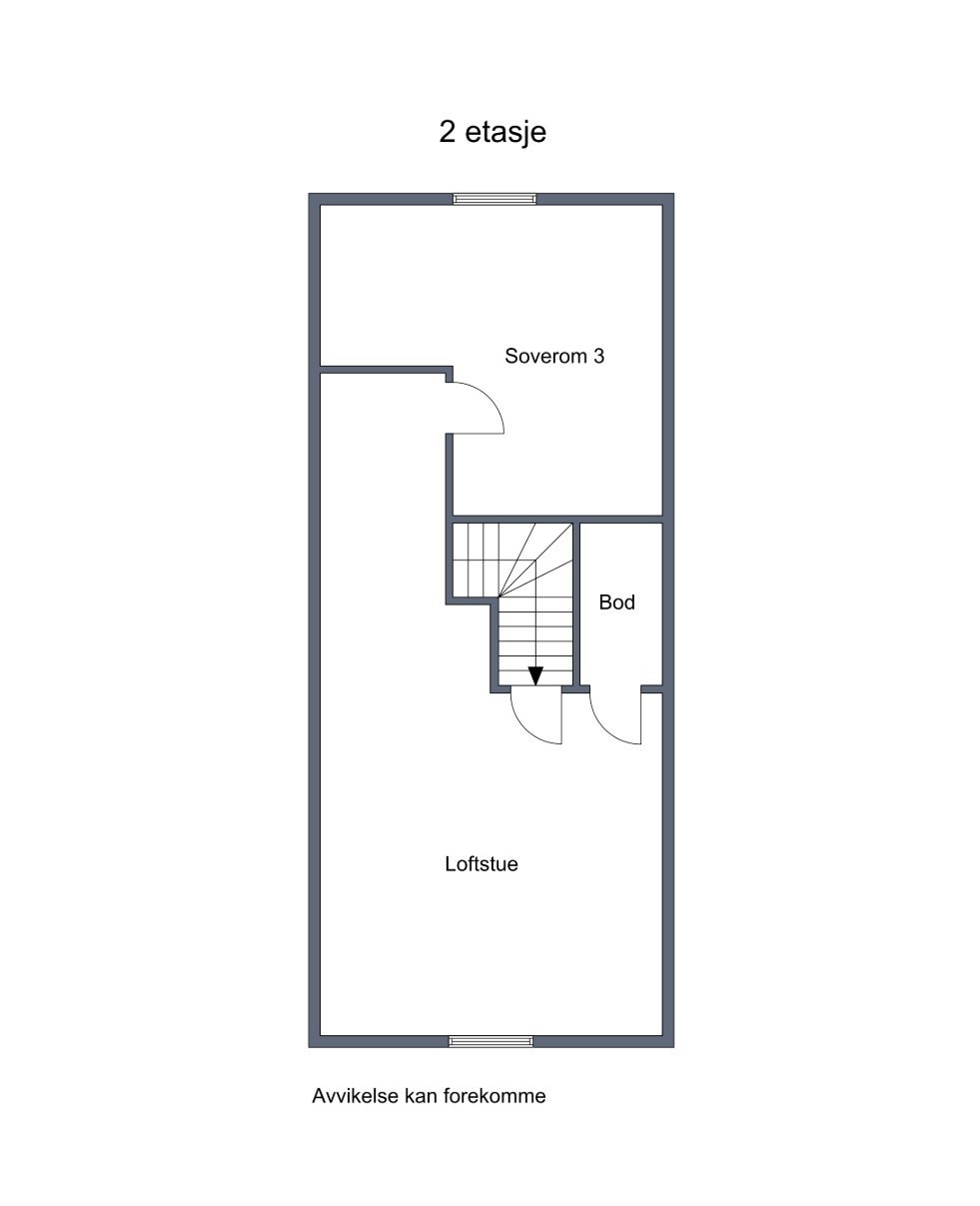 Planløsning, loft Galleribilde