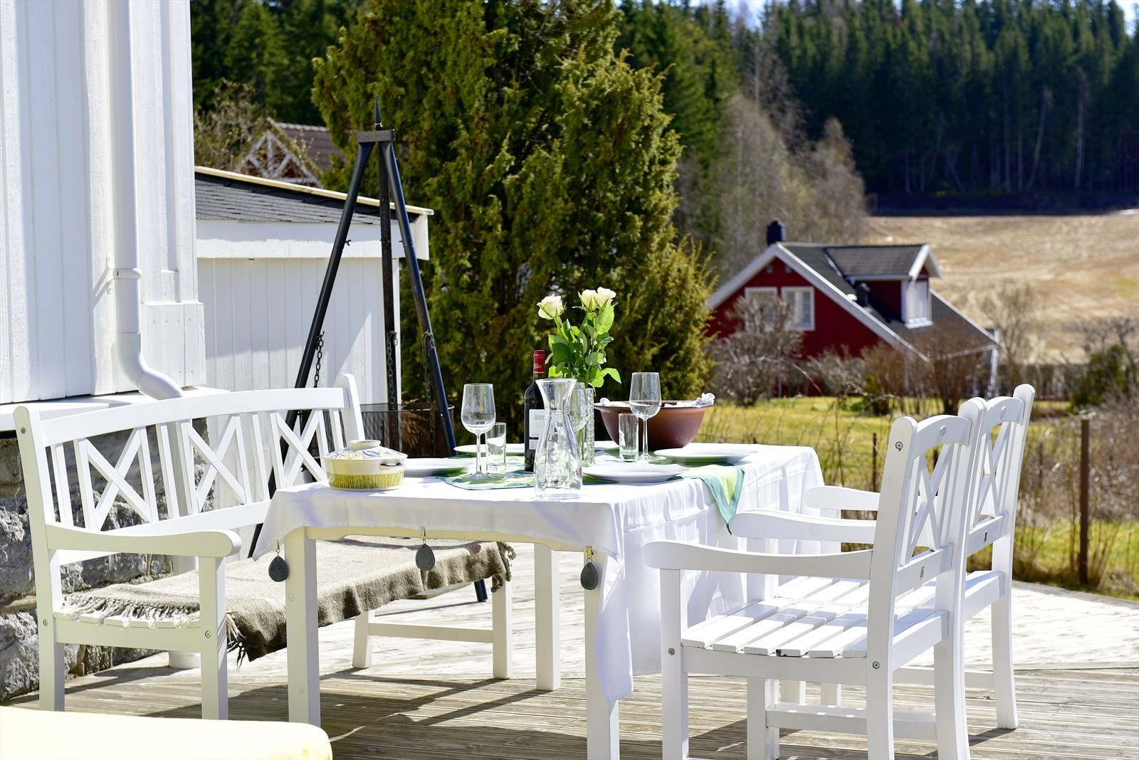 En perfekt plass for morgenkaffen på terrassen. Galleribilde